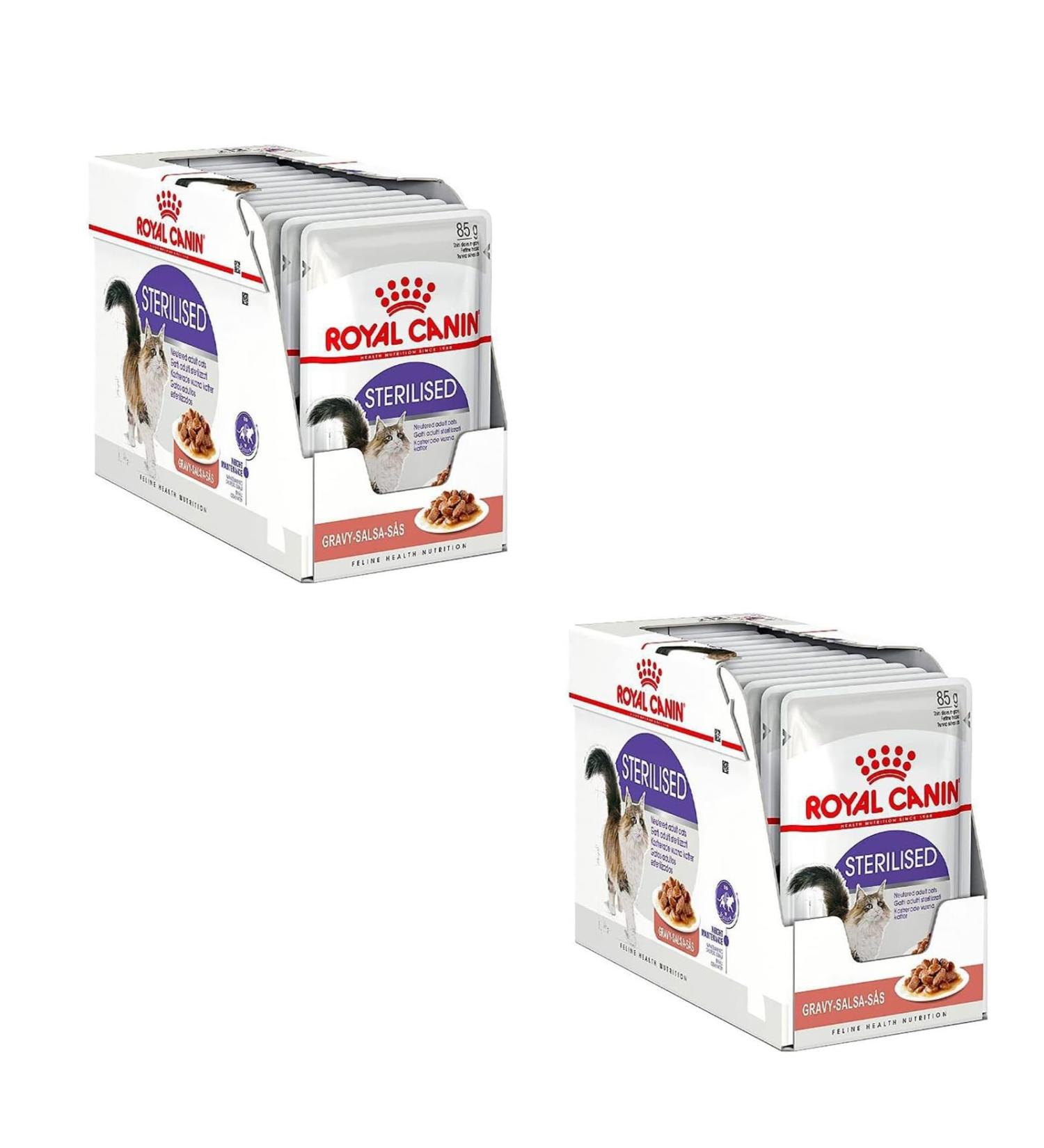 Royal Canin Sterilised Adult Wet Cat Food in Gravy 24 x 85g - Buy Online on GoSupps.com