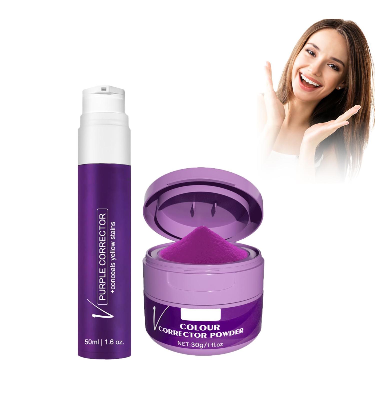 Dyceittdia V34 Purple Toothpaste & Tooth Powder Set - 2pcs for White Teeth Fresh Breath & Tartar Removal - International Shipping Available - Buy Online on GoSupps.com
