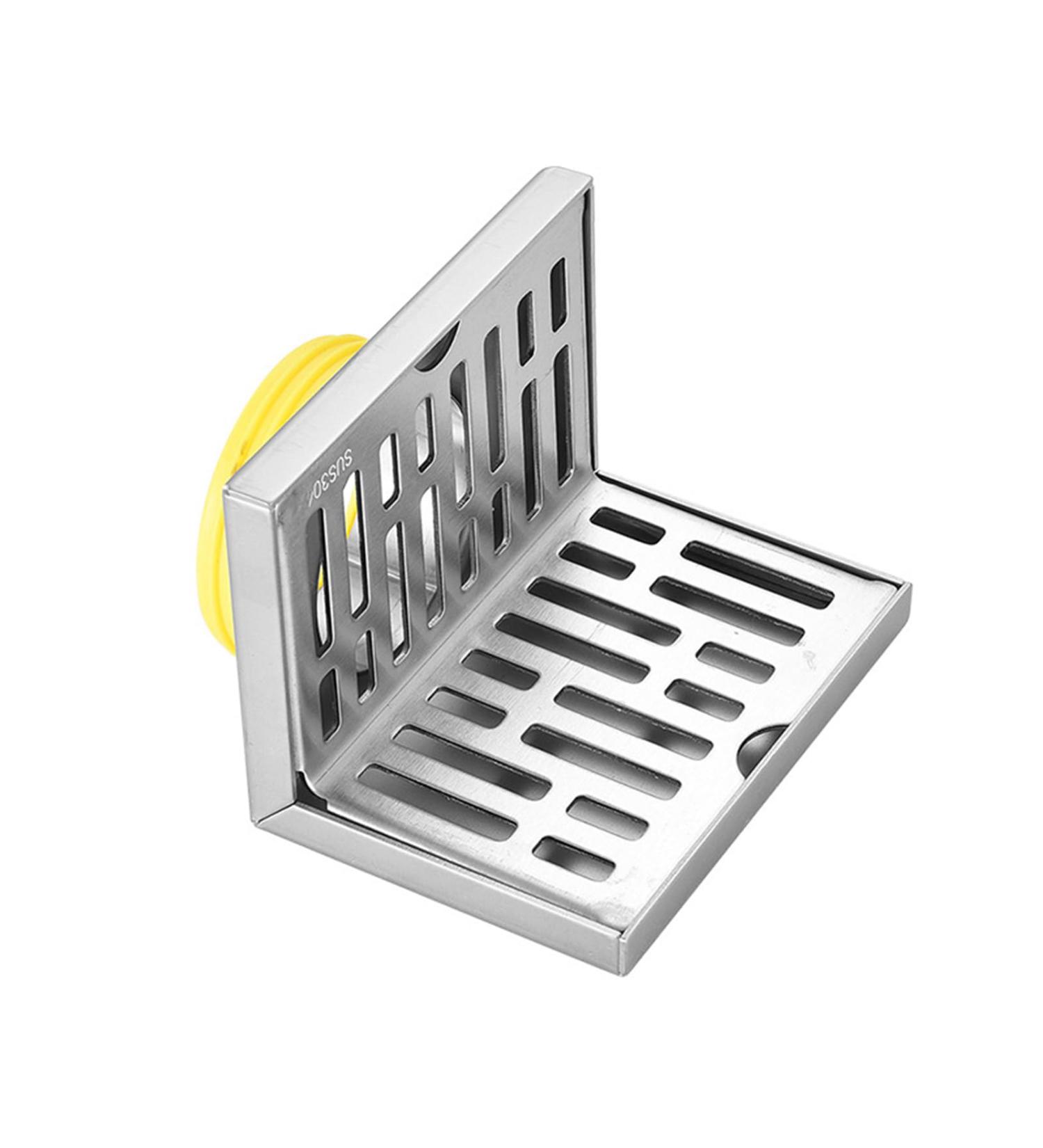 Anti-wear L Stainless Steel Bathroom Tile Insert Floor Drainer Square Corner Floor Drain Wall Corner Floor Drain Square Corner Floor Drain Wall Corner Floor Drain - Buy Online on GoSupps.com