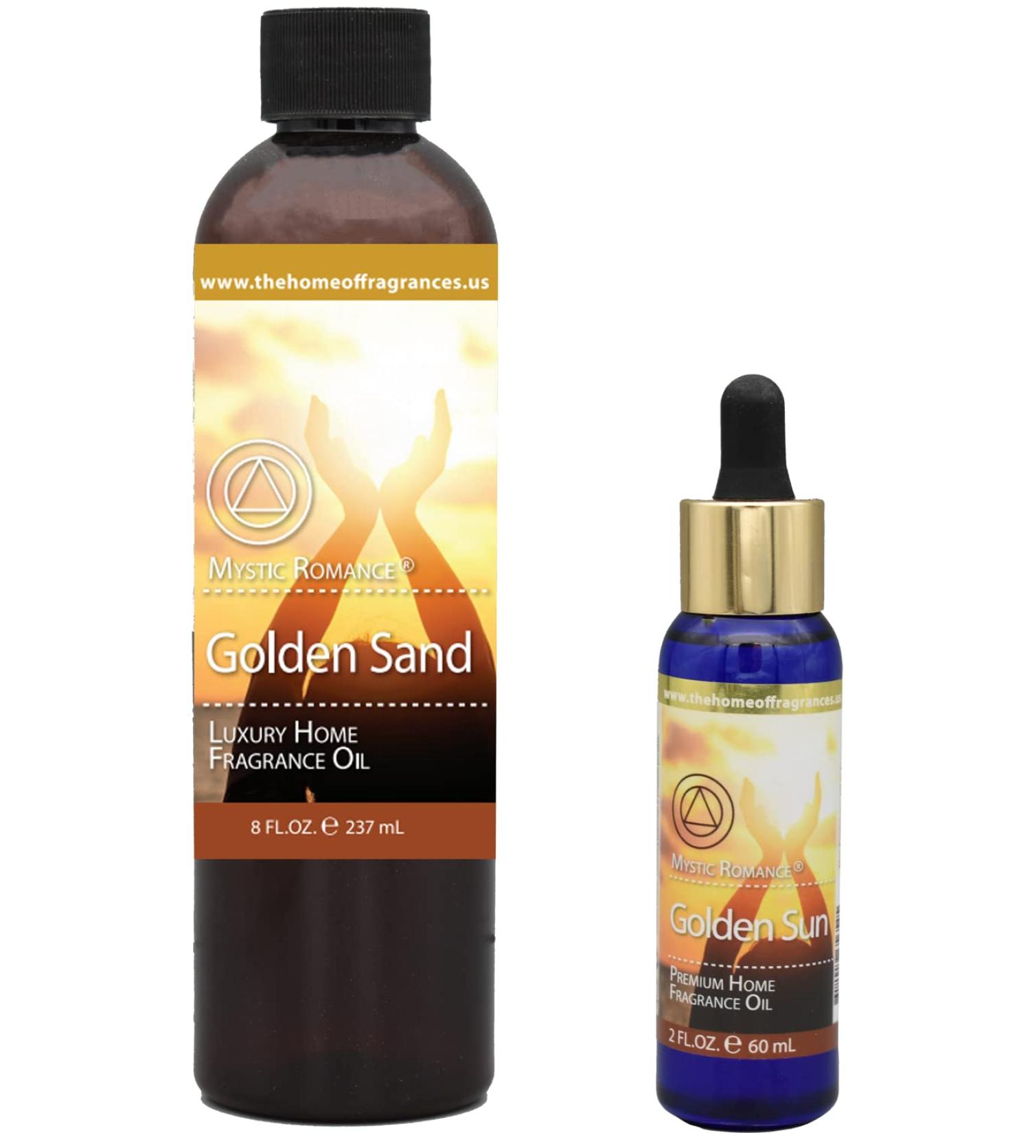 The Home of Fragrances - Set of 2 Bottles of Fragrance Oils - 2oz & 8oz (Golden Sun)