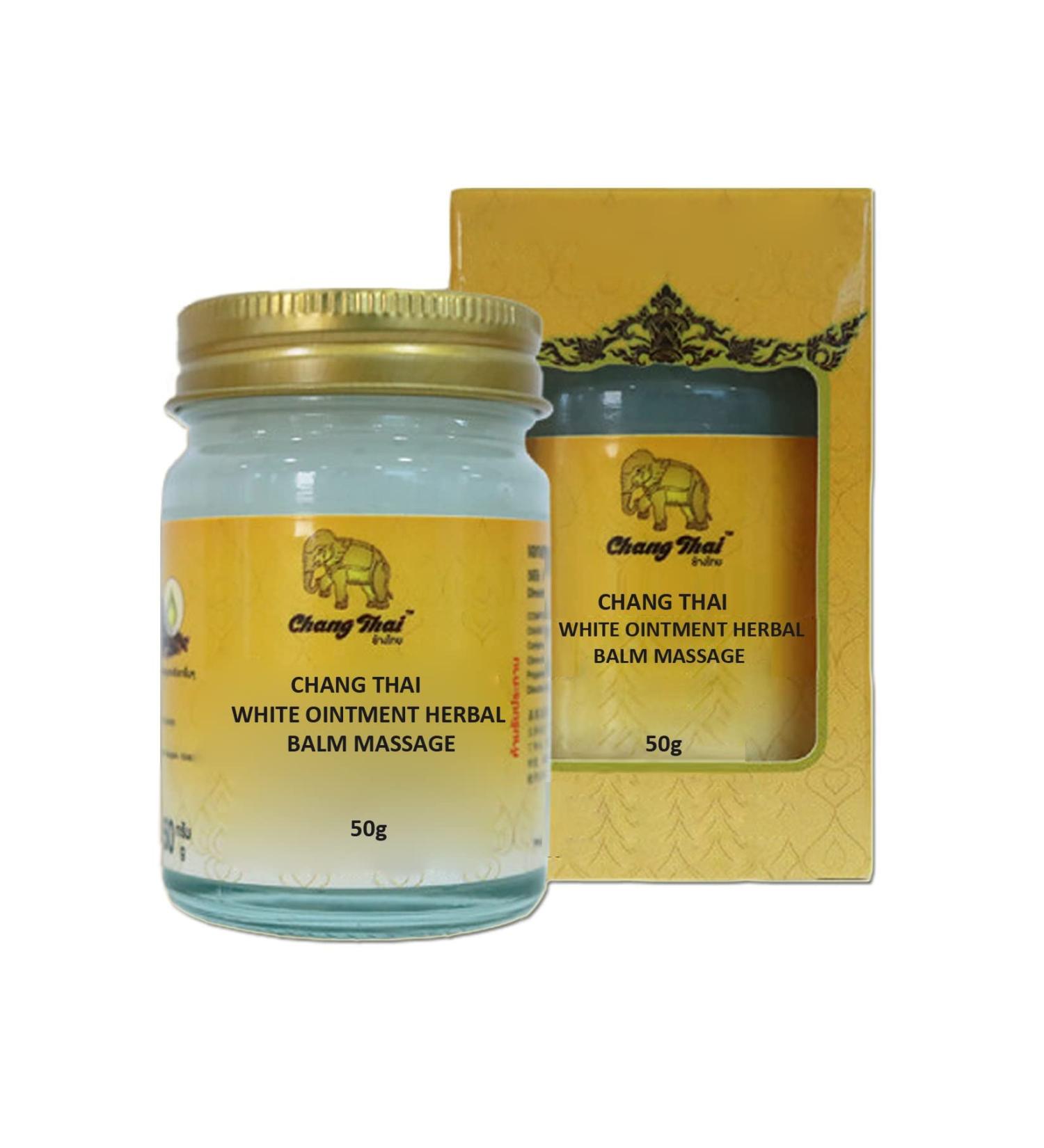 Chang Thai White Ointment Herbal Balm - 50g | Muscle Relief & Massage | Fast Shipping Worldwide - Buy Online on GoSupps.com
