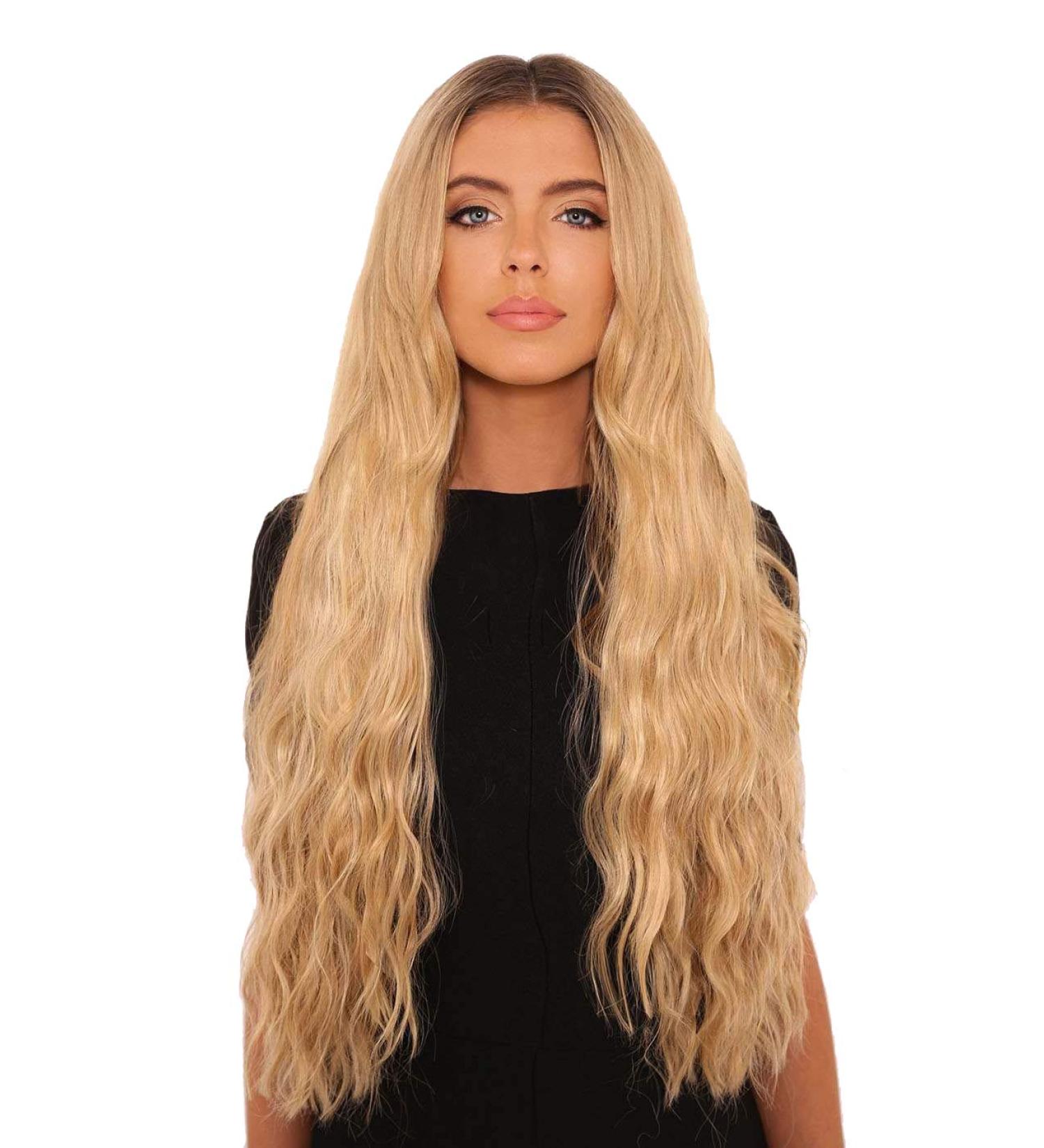 Shop LullaBellz Extra Thick 26 Clip-In Hair Extensions - California Blonde | 5 Pack for Gorgeous Volume - Buy Online on GoSupps.com