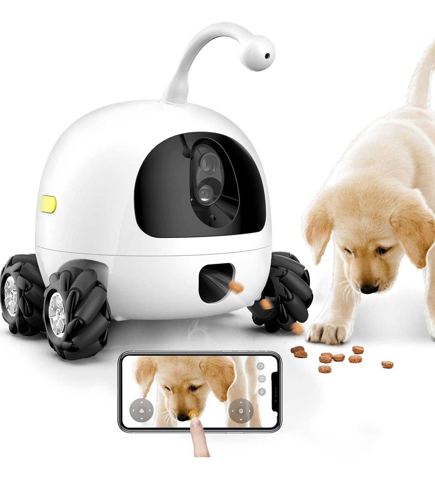 obexx Smart Pet Camera  Smart Companion Robot for Pets  Dog Treat Dispenser  Movable 1080P Full HD WiFi pet Camera Night Vision  2way Video via Smart Phone App (2.4G WiFi ONLY) White - Buy Online on GoSupps.com