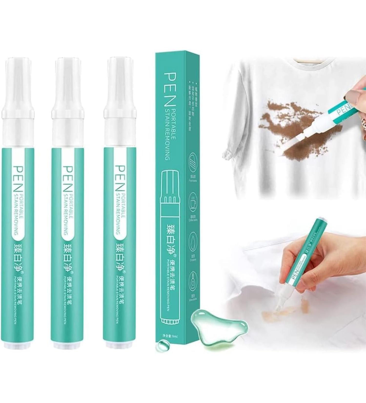 Bleach Pen Bleach Pen for Clothing Portable Bleach Pen for Clothing Stain Removal Grease Stain Remover Wash Free Laundry Clean Pen Instantly Remove Stains (3PCS) - Buy Online on GoSupps.com