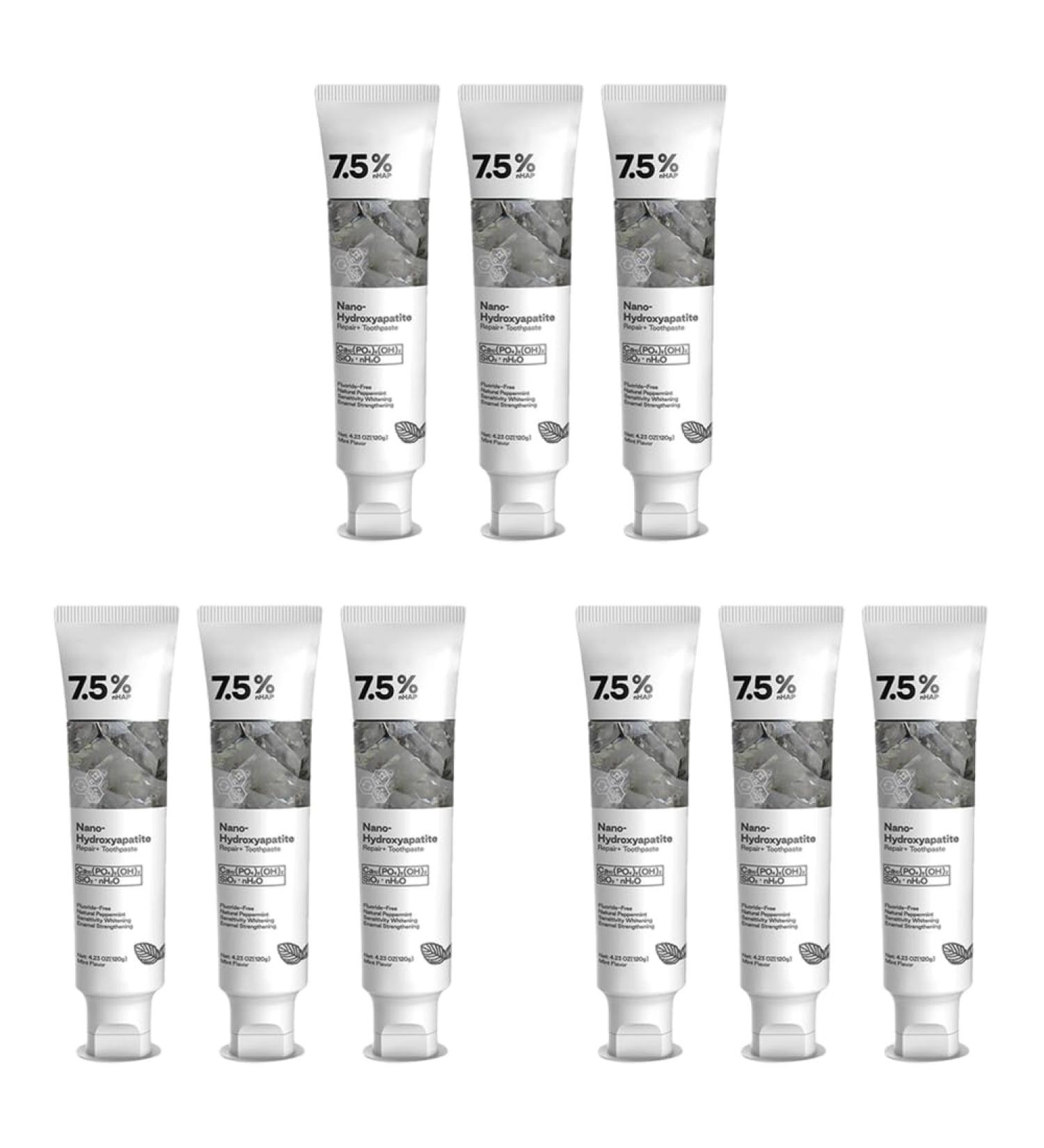 ARVALOLET Hydroxyapatite Toothpaste without fluoride for a white smile natural dental care against discoloration deep cleaning 9 pieces - Buy Online on GoSupps.com