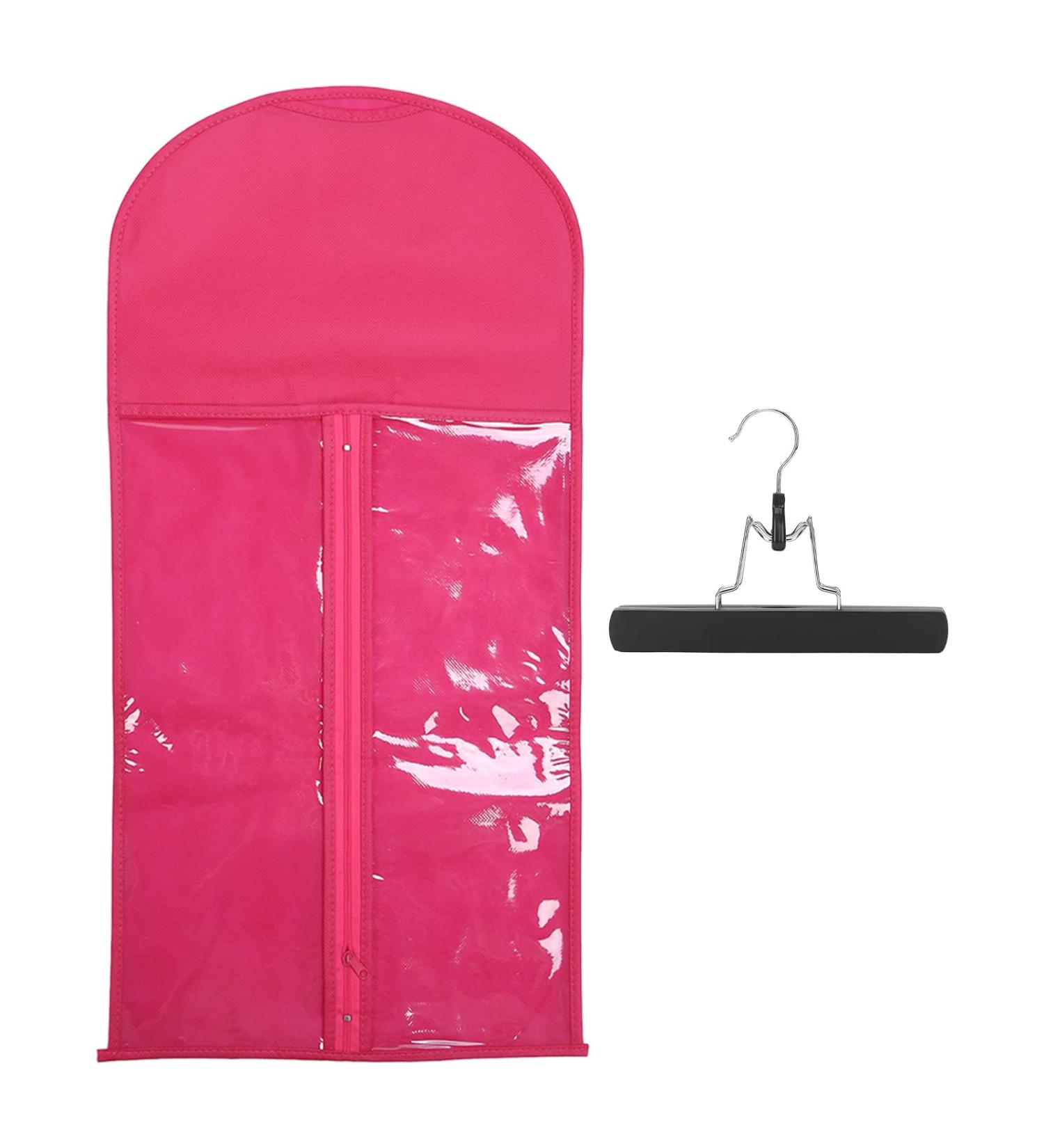 ZJchao Wig Pockets Storage - Dust-Proof Hair Extensions Carrier with Zipper | Rose Red - Buy Online on GoSupps.com