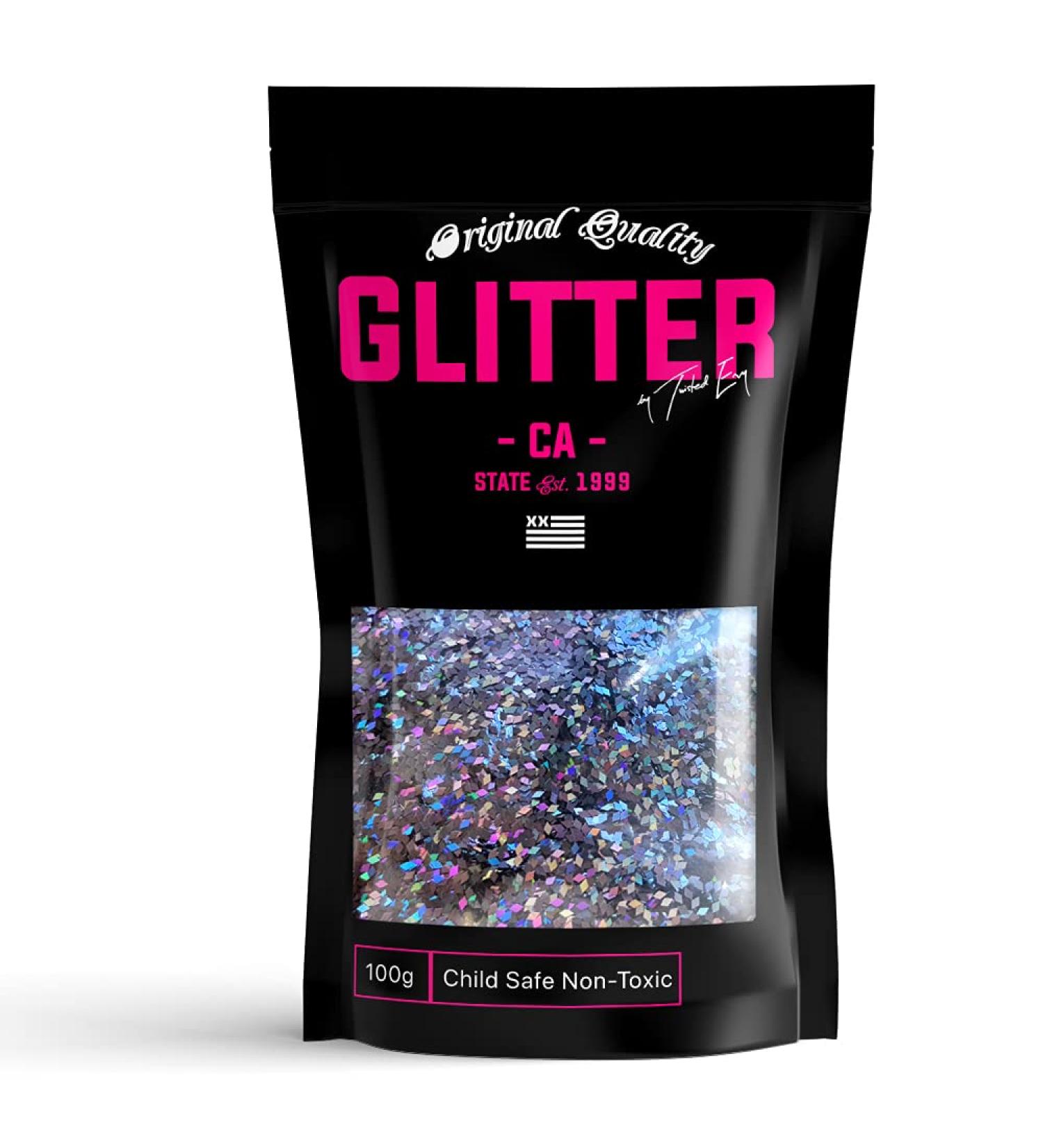 Ultra Sparkle Charcoal Holographic Glitter - 50g Diamond Nail Polish Additive Sequins & Decoration - Perfect for DIY Nail Art & Crafts - Buy Online on GoSupps.com