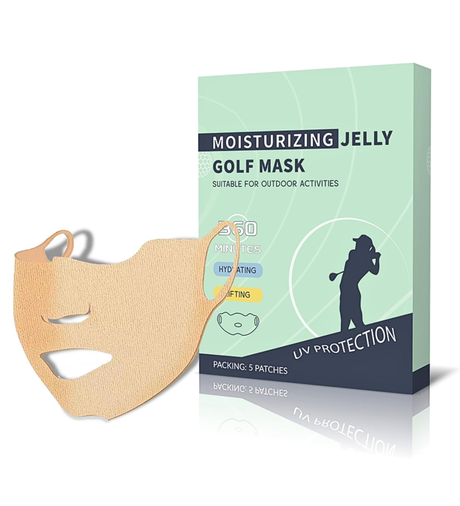 5-Patches Moisturizing Jelly Golf Mask Outdoor UV Protection Face Mask Sunscreen Face Mask Outdoor Sport Mask Hydrating Skin Care Jelly Face Mask Suitable for Outdoor Activities - Buy Online on GoSupps.com