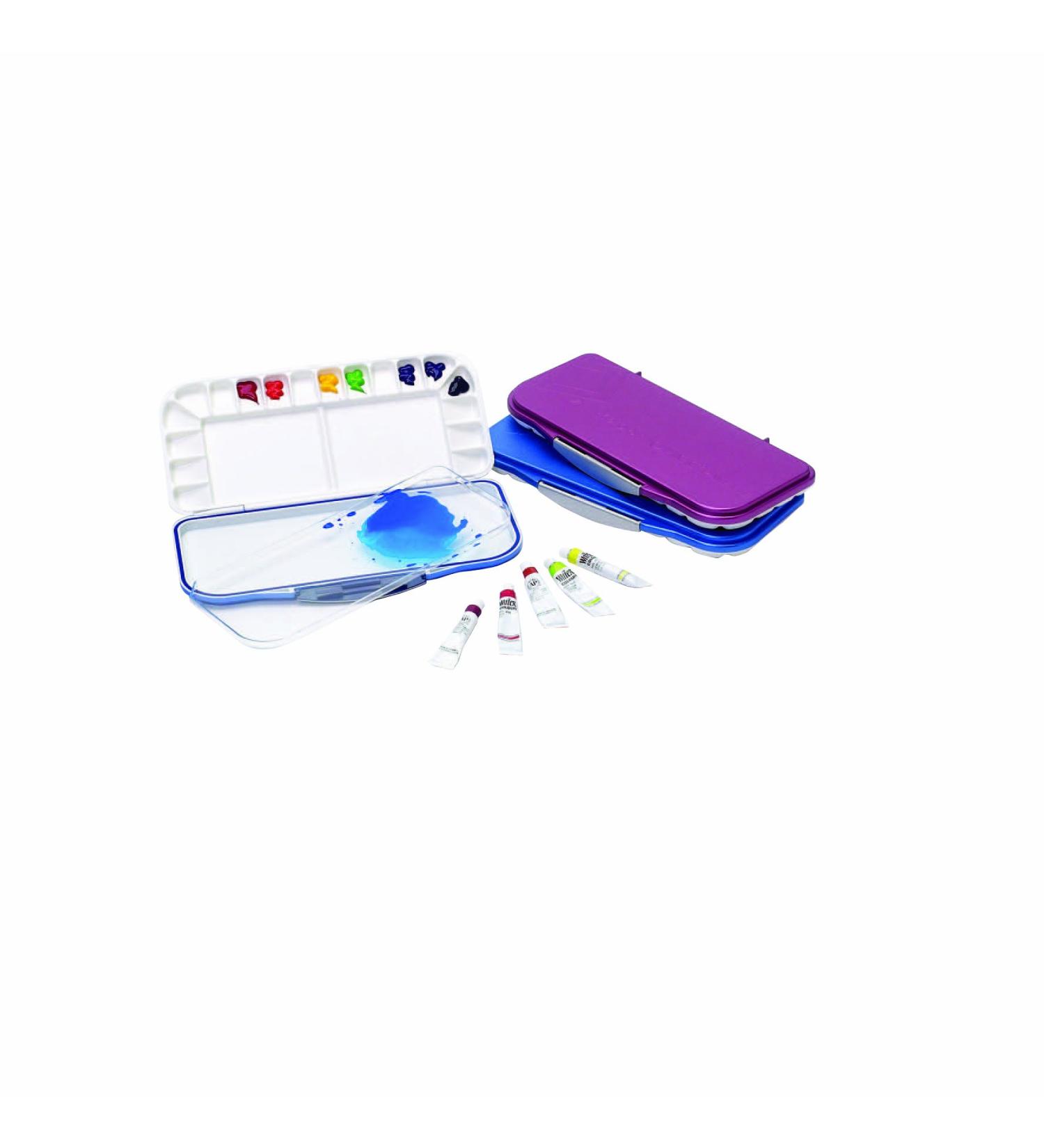 Mijello Airtight Watercolor 18-Well Fuchsia Palette