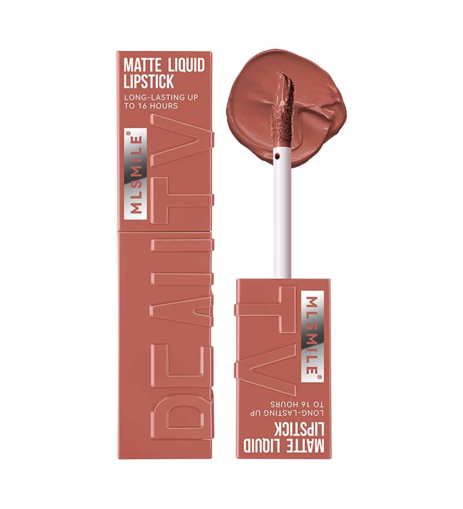 Matte Liquid Lipstick for Women | Longwear Waterproof Lipcolor - Highly Pigmented No-Budge Lip Gloss (02# Cheeky - Buy Online on GoSupps.com