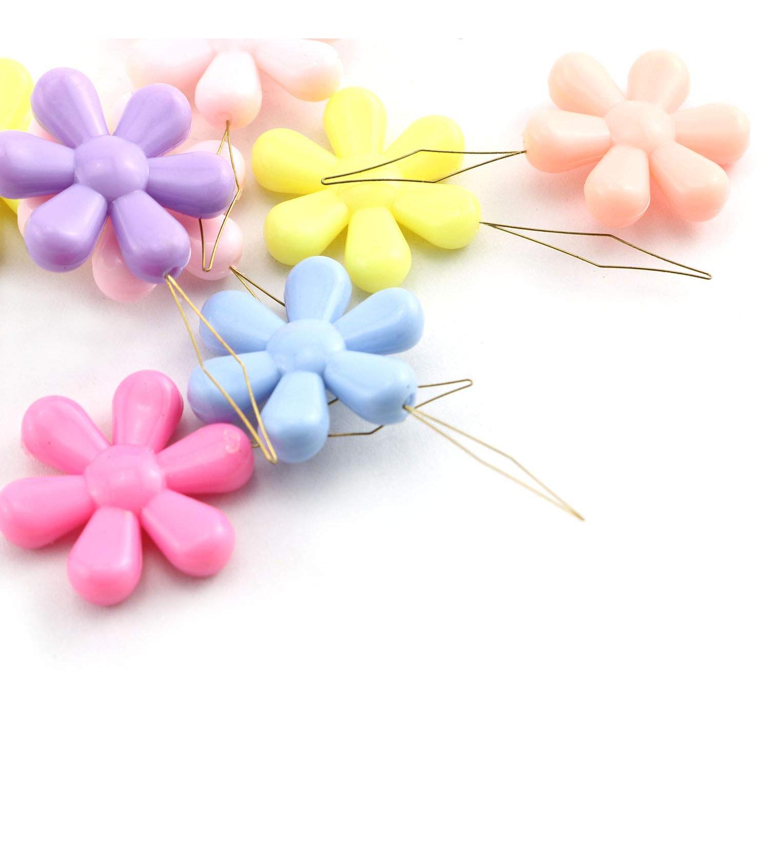 10PCS Assorted Plastic Flower Head Wire Loop Needle Threaders for Hand Stitching - Buy Online on GoSupps.com