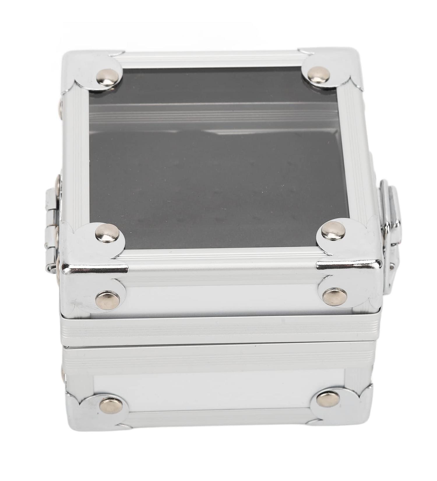 Nail Drills Organizer Transparent Clamshell Design Sturdy Durable Nail Drills Storage Box 25 Holes Slot Design Drop Resistant for Nail Salons (Silver) - Buy Online on GoSupps.com