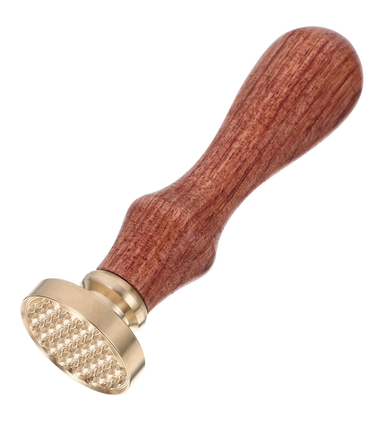 Outanaya 1pc Dispensing Plate Tool Retro Sealing Stamp Espresso Tool Vintage Envelopes Hotfix Wooden Handle 1 count (Pack of 1) Golden - Buy Online on GoSupps.com