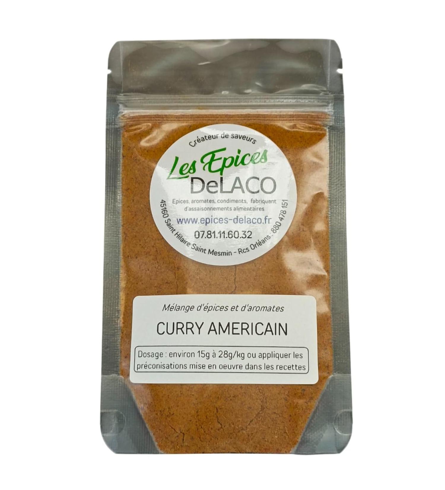 CURRY AMERICAIN 270g L ... m langes d' pices herbes aromates condiments piments pour viandes poissons l gumes marinades salades barbecue - Les EPICES DeLACO - Buy Online on GoSupps.com