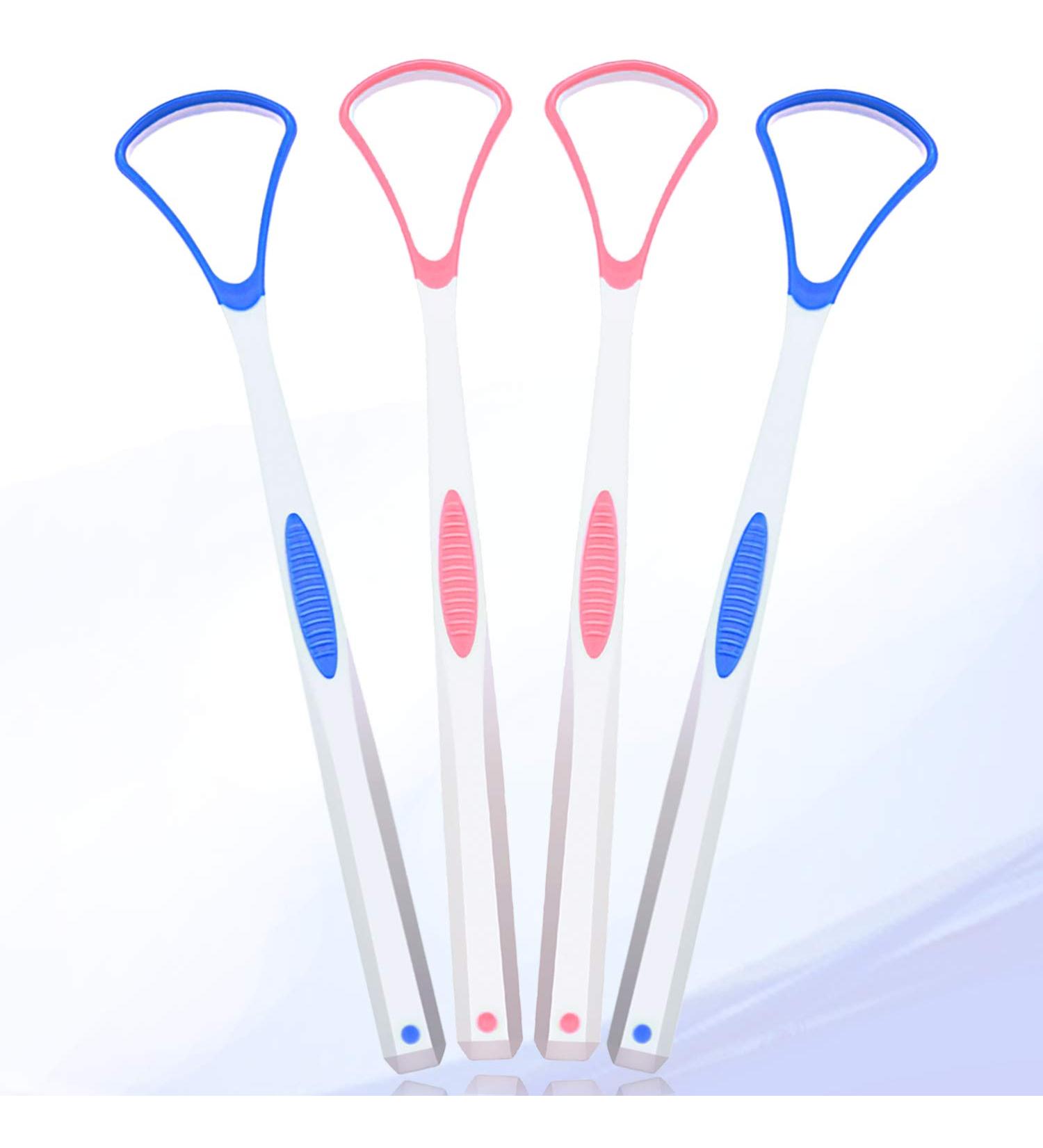 Premium 4PCS Tongue Scraper Set - Oral Health Tools for Fresh Breath - Buy Online on GoSupps.com