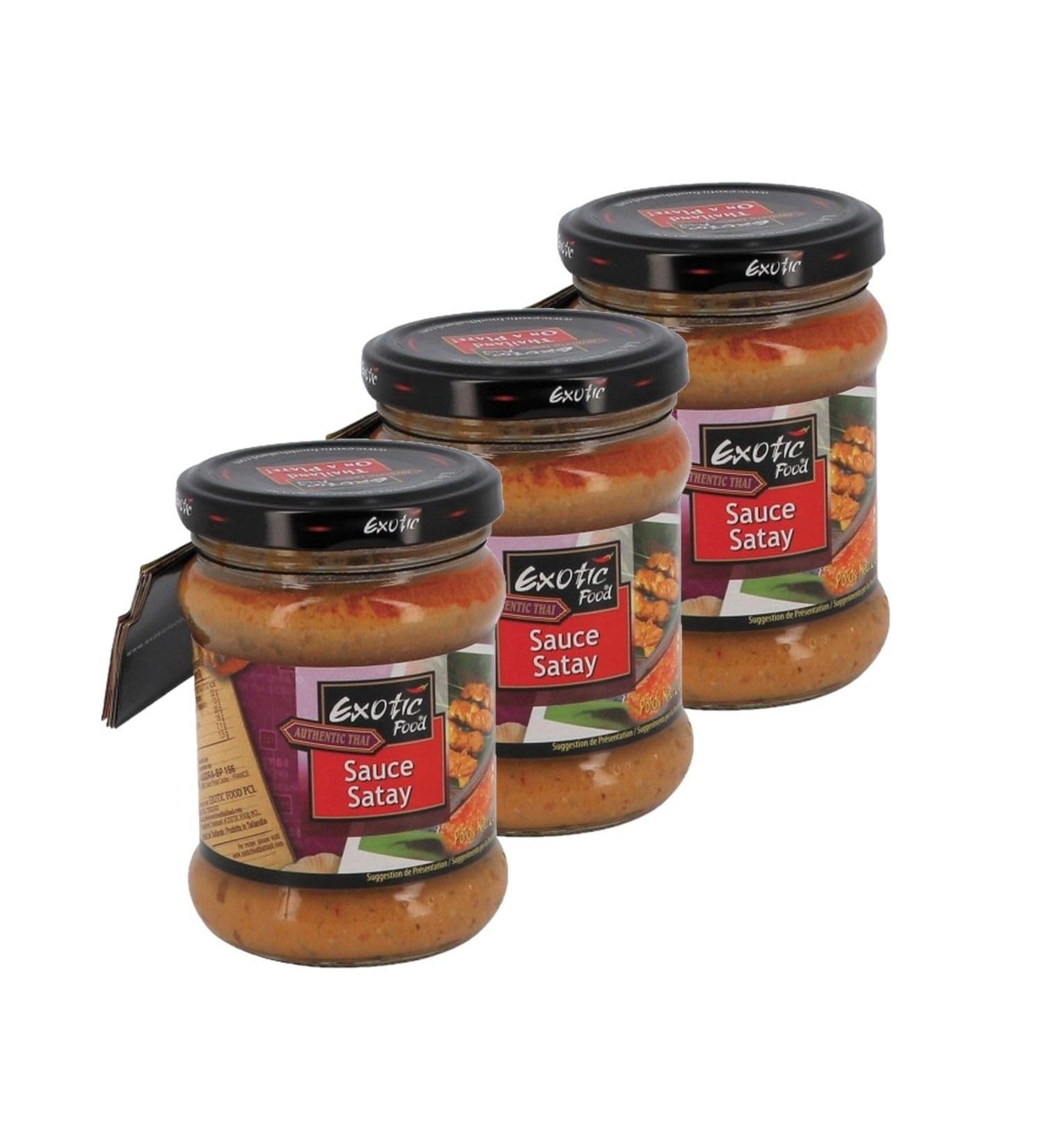 Exotic Food Set of 3x Satay Sauce - Pot 200g
