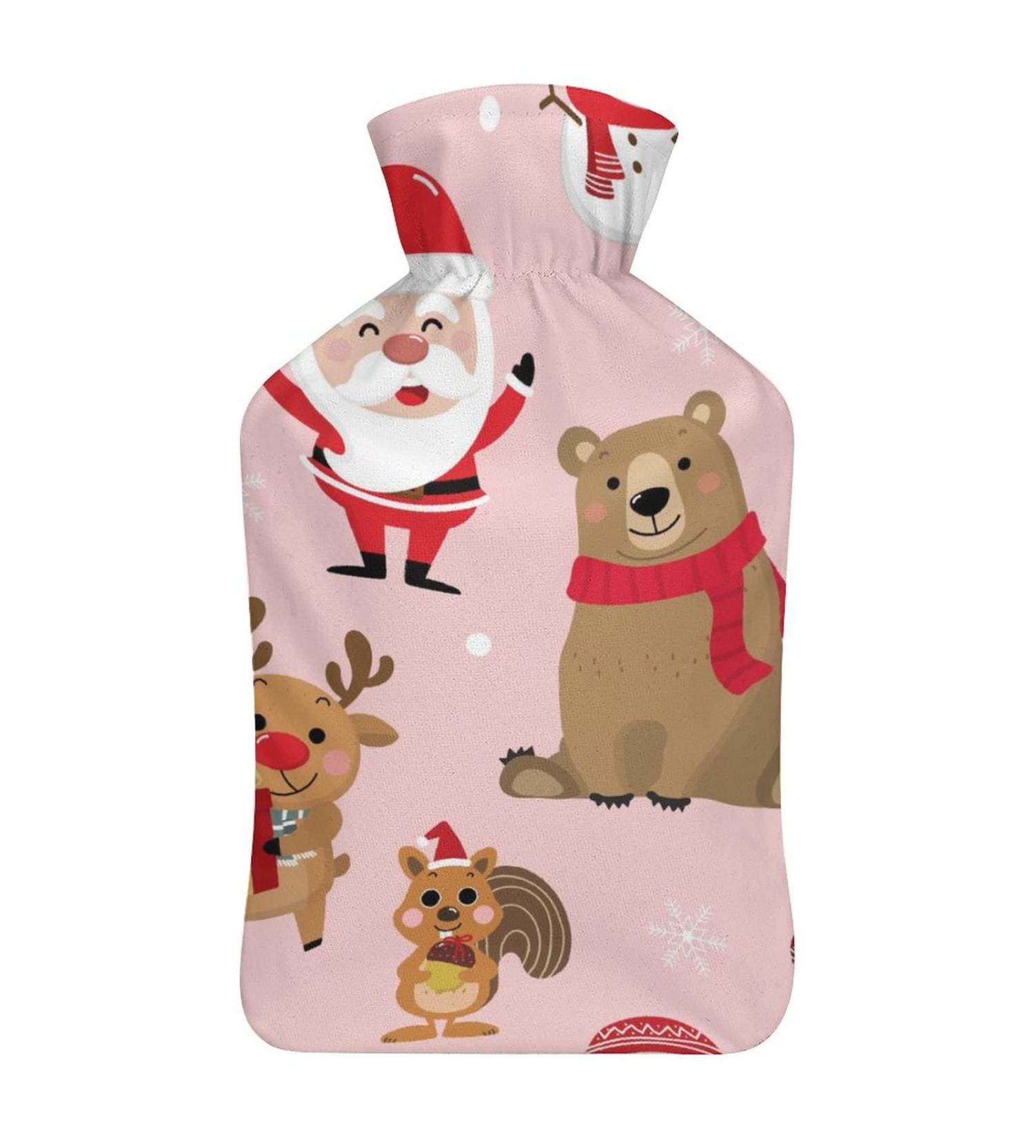 Buy Santa Claus Hot Water Bottle with Plush Cover - Perfect Hand Warmer for Adults & Kids | 26.5x15.3cm - International Shipping - Buy Online on GoSupps.com