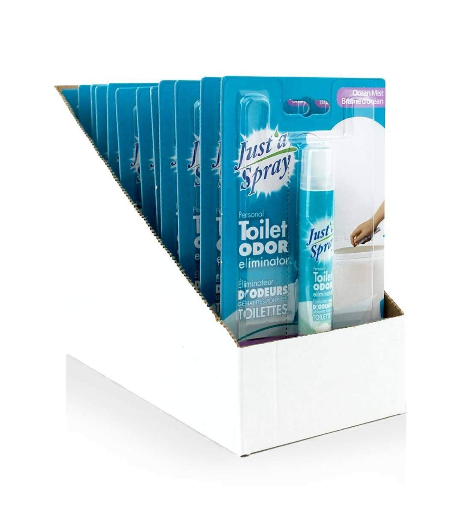 Just a Spray Personal Toilet Odor Eliminator Ocean Mist 9ml 12-pack 108 ml Ocean Mist