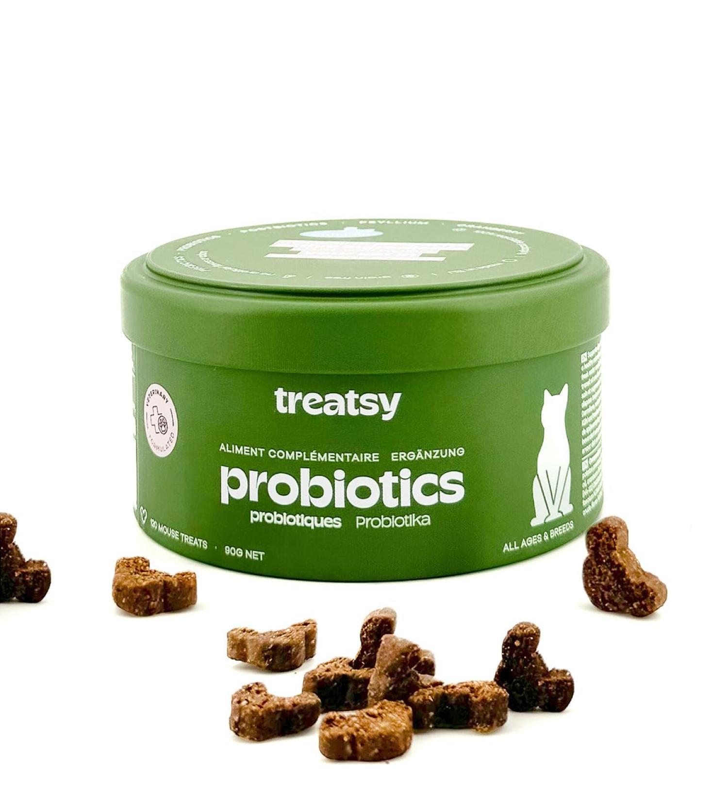 TREATSY Cat Food Supplement Digestion - Against diarrhea & constipation - Pre- & probiotics psyllium - Recommended by veterinarians - Buy Online on GoSupps.com