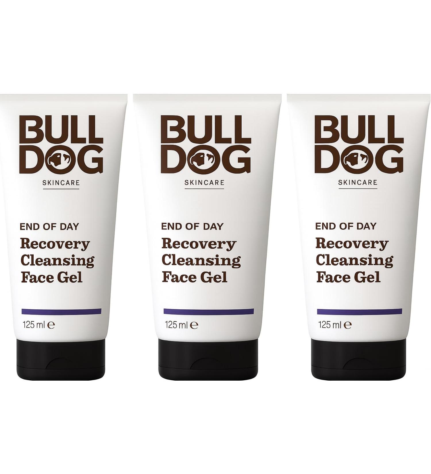 Bulldog Skin Care End Of Day Recovery Cleansing Gel for Men Face Wash 125ml x 3 Pack - Buy Online on GoSupps.com