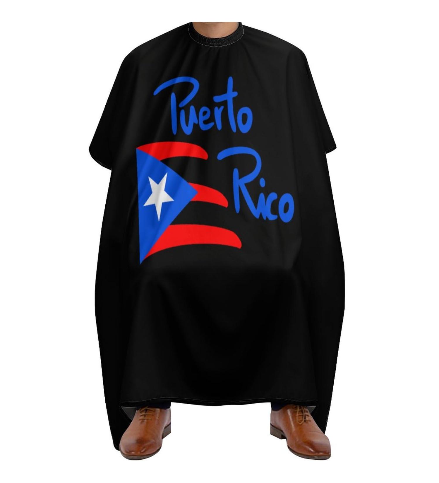 Puerto Rico Flag Hair Salon Cape | Hairdressing Gown & Barbers Apron for Stylish Haircuts - Buy Online on GoSupps.com
