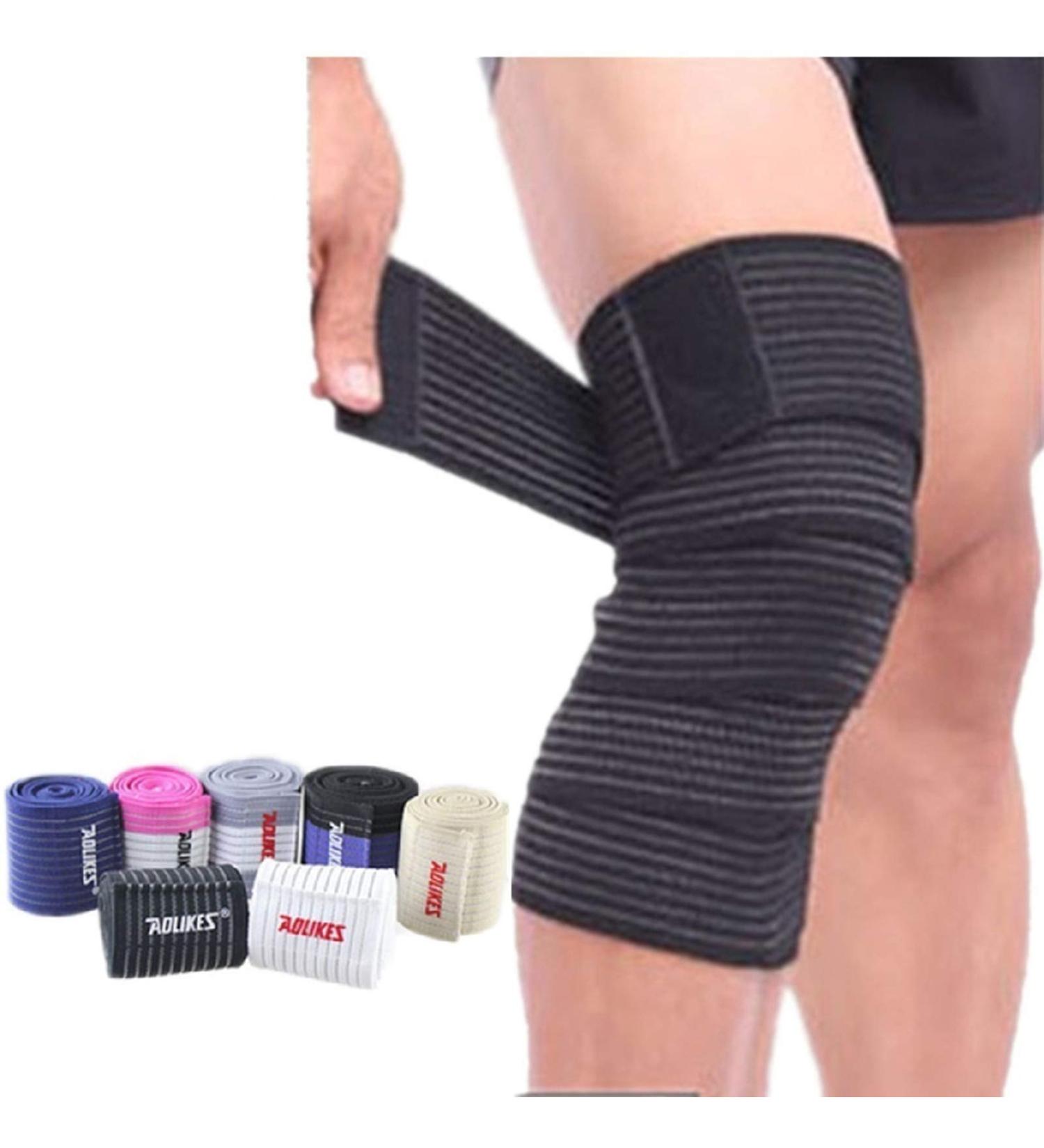 Dexlary Breathable Knee Wraps Bandage Compression Sleeve Brace for Pain Relief - 1 Pair Black - Buy Online on GoSupps.com