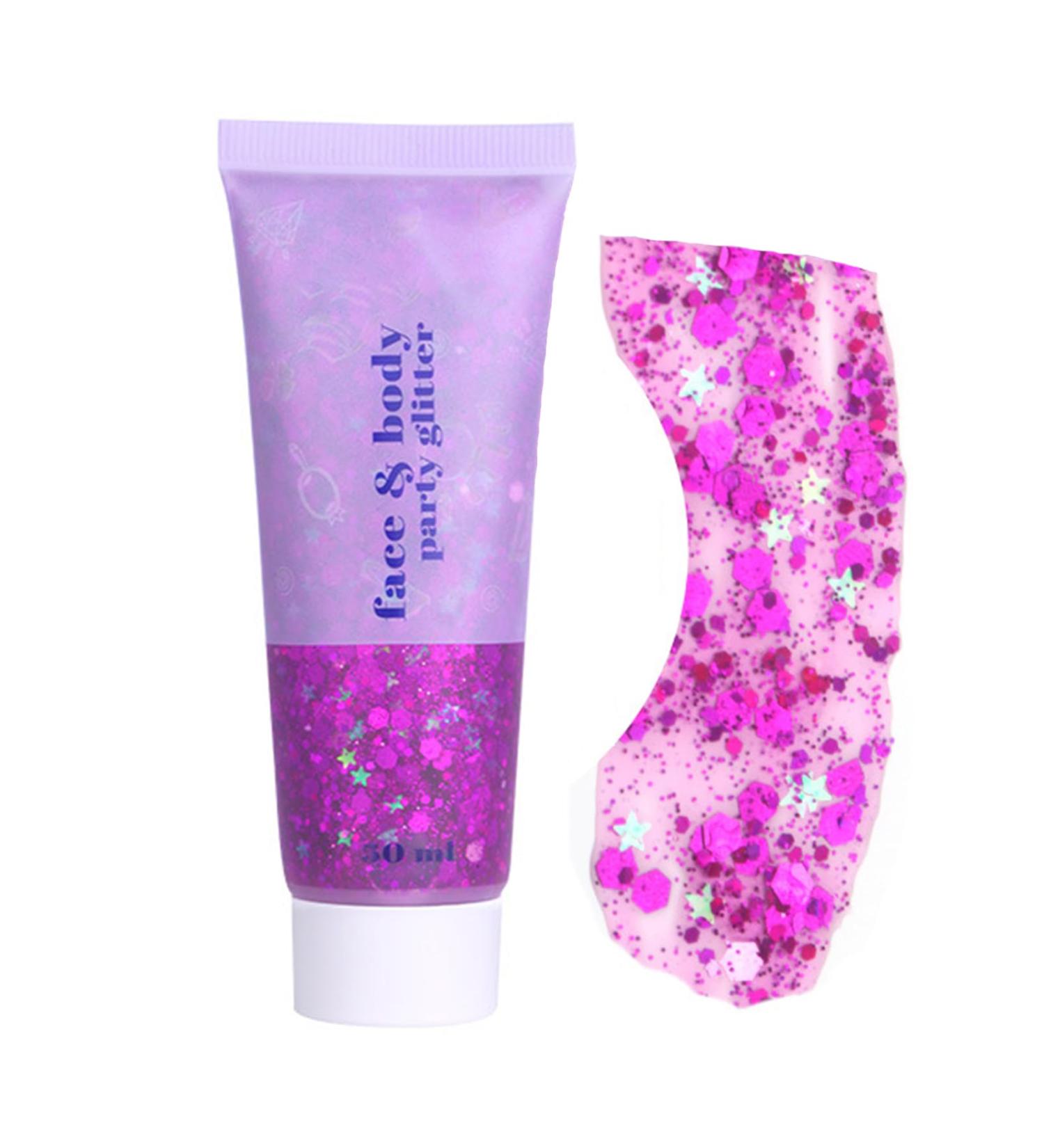  EONFAVE Festival Chunky Mermaid Glitter Body Gel Face/Hair/Body Lotion Sequins Liquid Glitter Mermaid Eyeshadow Sparkling Glitter for Party Masquerade Birthday - Buy Online on GoSupps.com