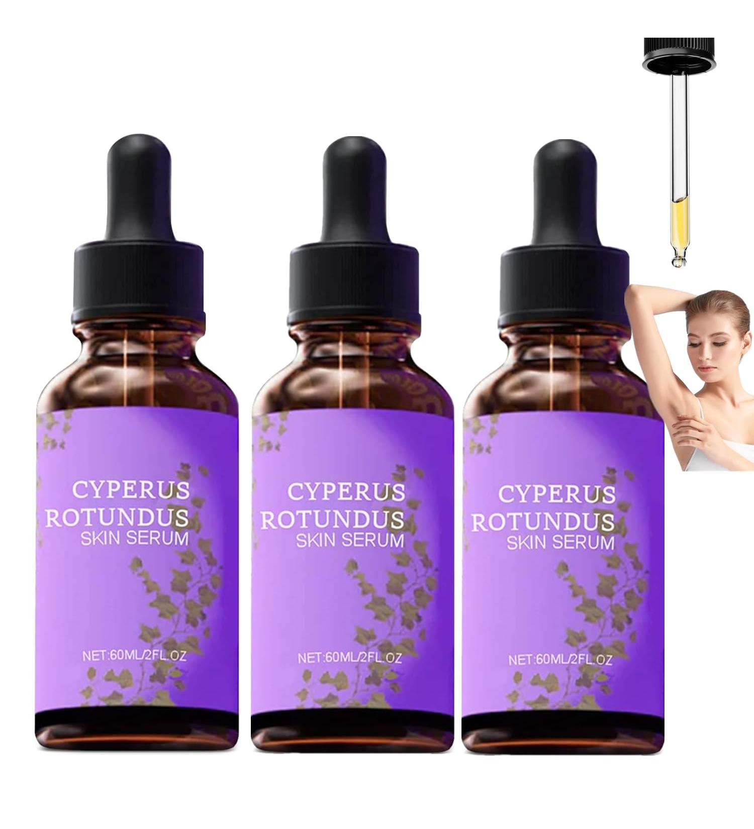 LOYOTICE 3Pcs Cyperus Rotundus Skin Serum Cyperus Rotundus Oil for Hair Removal Natural Organic Moisturizing Soothing Body Oil Balances Skin Tone Reducing Body Hair - Buy Online on GoSupps.com