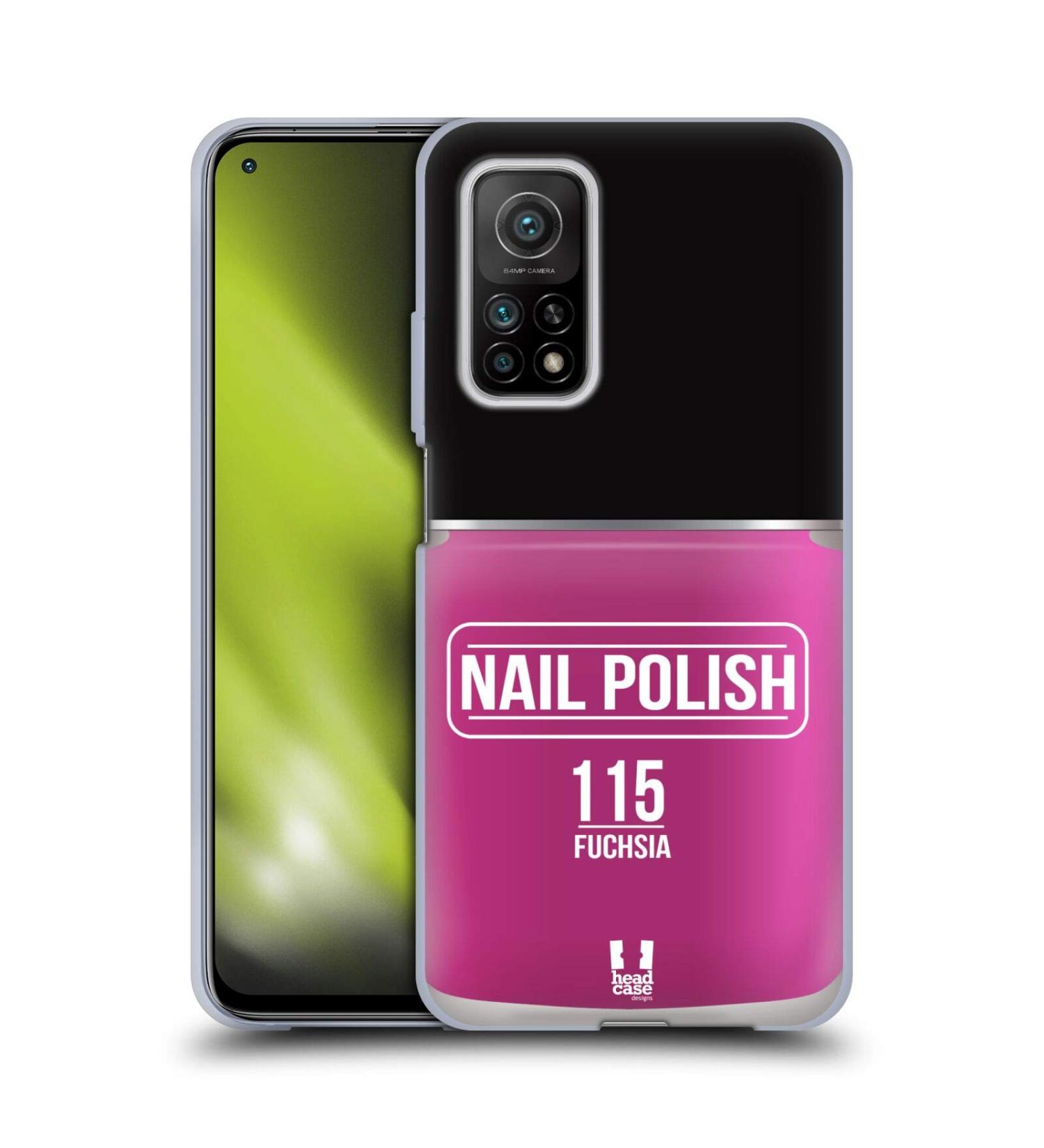 Head Case Designs Fuchsia Nail Polish Soft Gel Case for Xiaomi Mi 10T 5G - Stylish Protection Worldwide - Buy Online on GoSupps.com