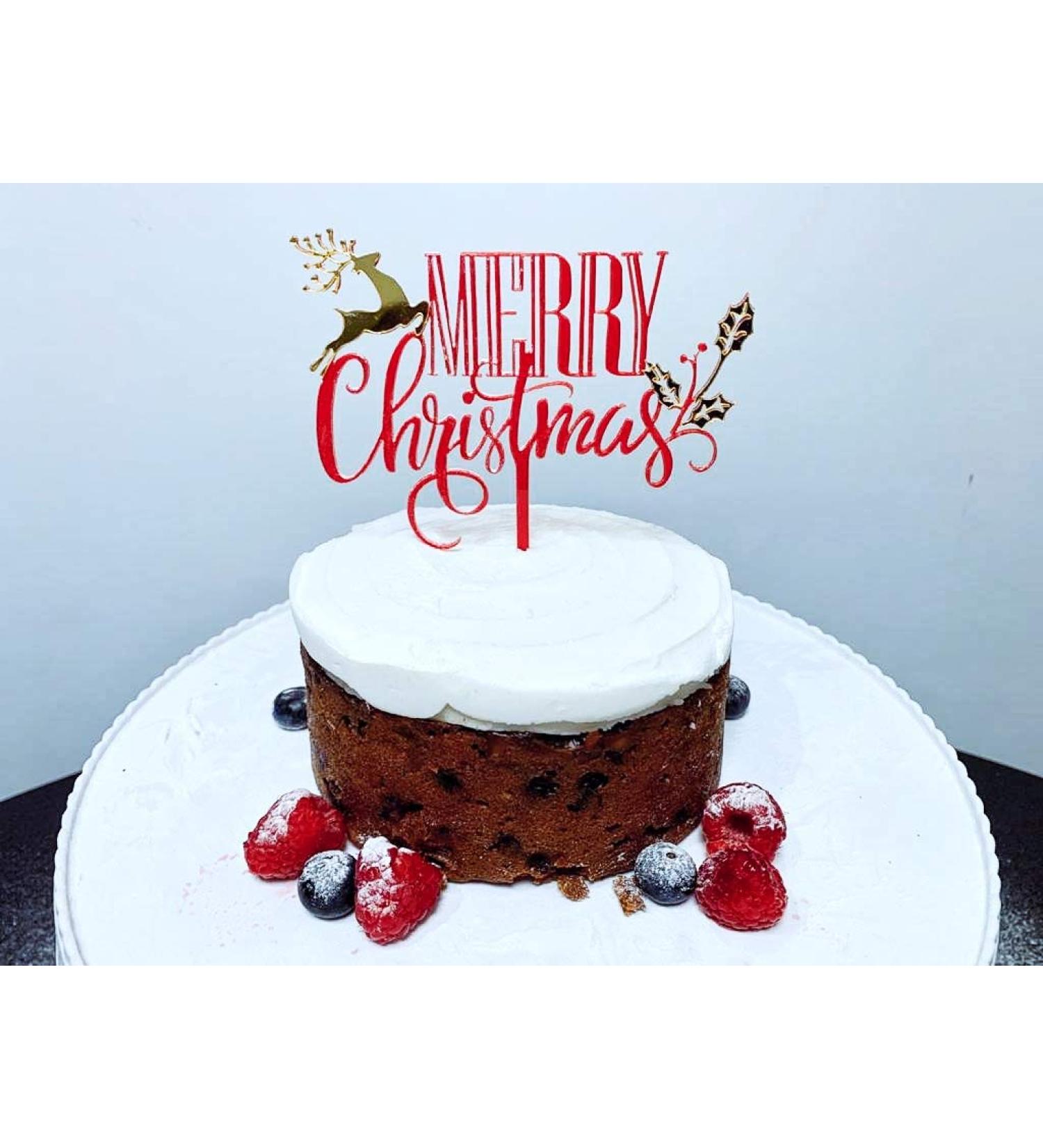 Dimoda Traditional Mistletoe christmas acrylic plastic cake toppers for christmas cake decorations - Buy Online on GoSupps.com