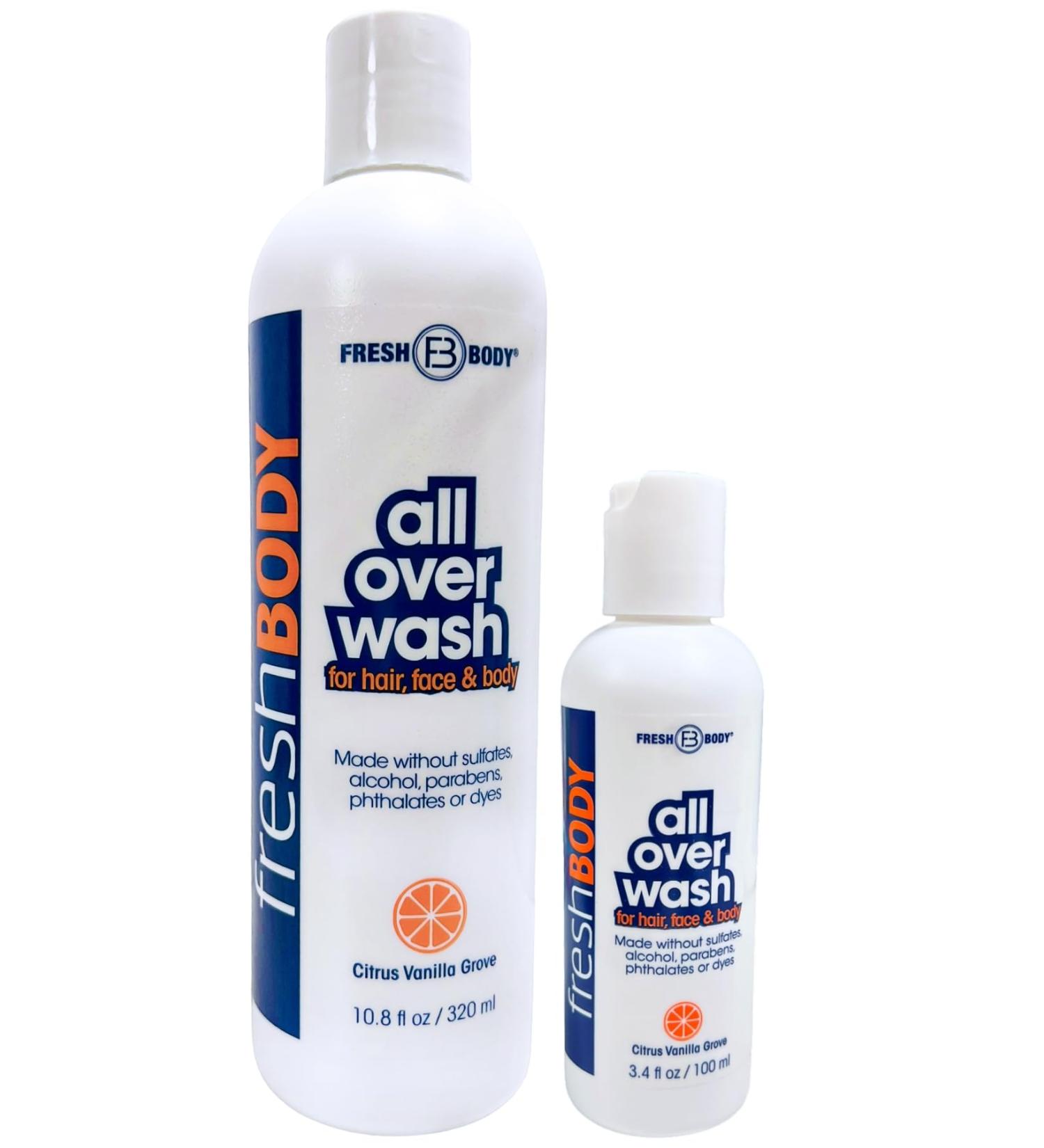 Fresh Body FB All Over Wash & Travel Size - Citrus Vanilla Grove Body Wash for Men & Women | Sulfate Paraben & Dye-Free - Buy Online on GoSupps.com