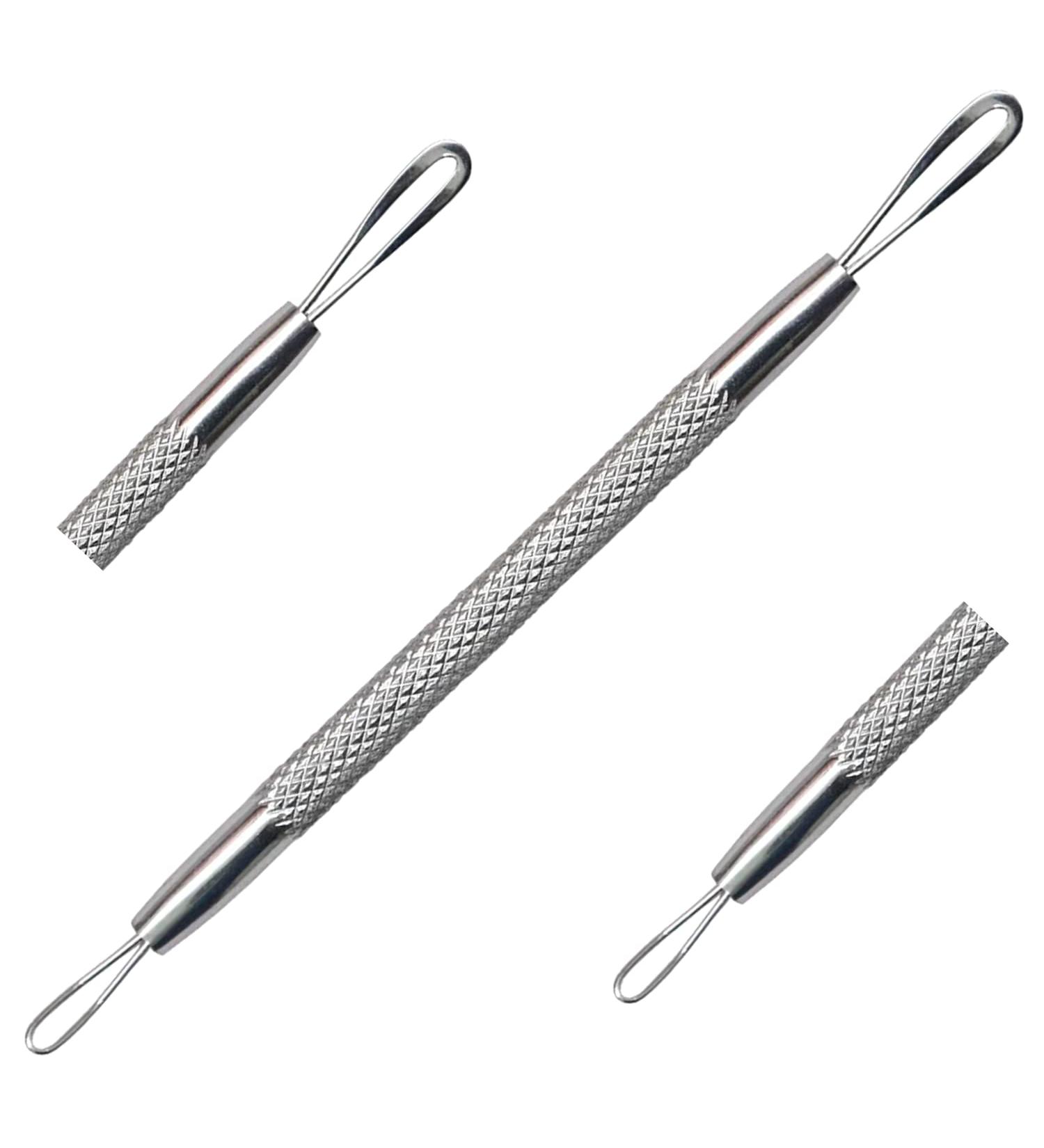 Stainless Steel Pimple Remover Blackhead Blemish Comedone Acne Extractor Tool Popper Spot Komedon Double Side Soft Touch and No-Slip Skincare for Whitehead Removal - Buy Online on GoSupps.com