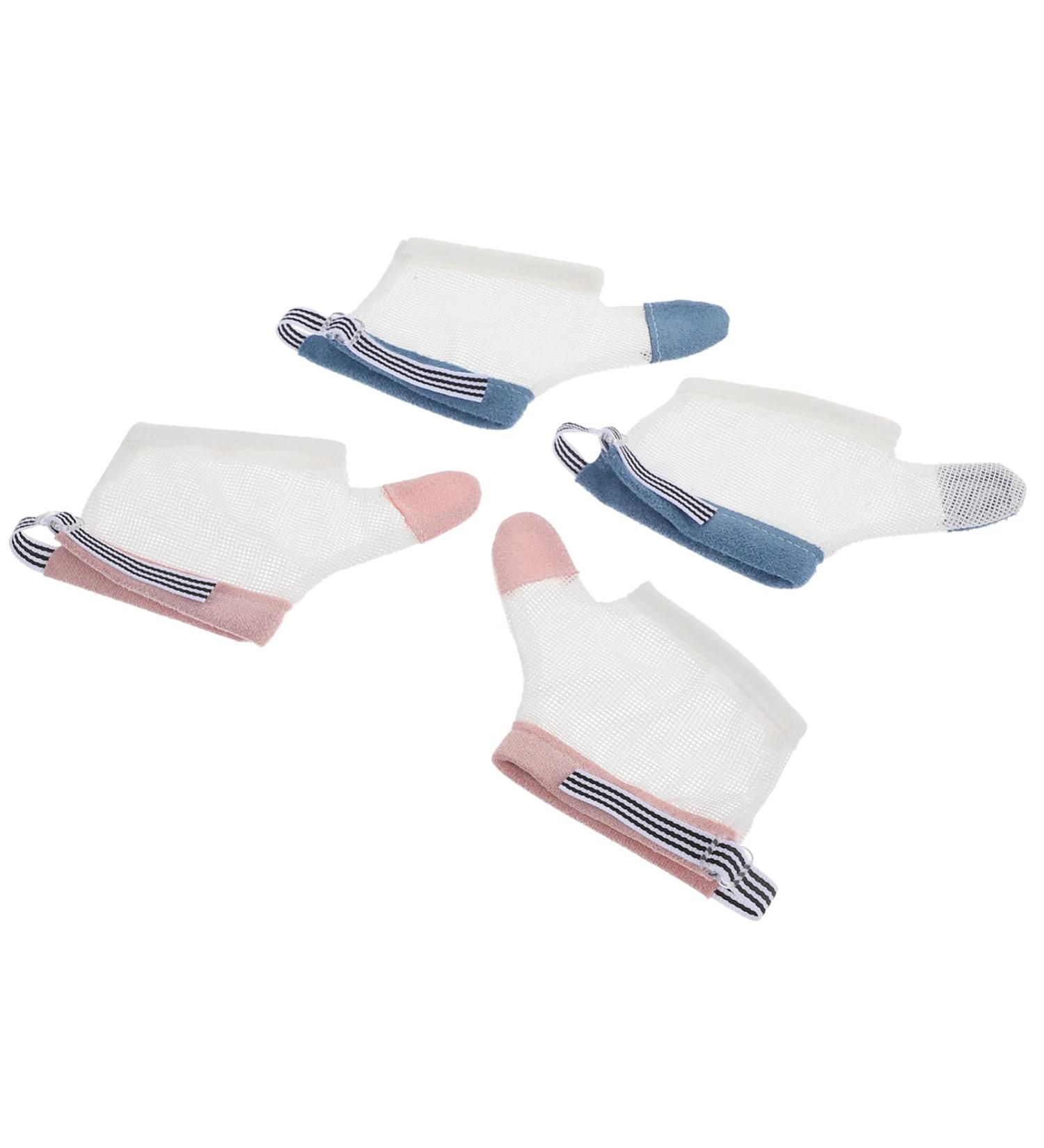 Ciieeo Anti-Eating Gloves for Toddlers - 2 Pairs of Soothing Finger Protection White Nylon Chew Prevention Anti-Suckling Mittens - Buy Online on GoSupps.com
