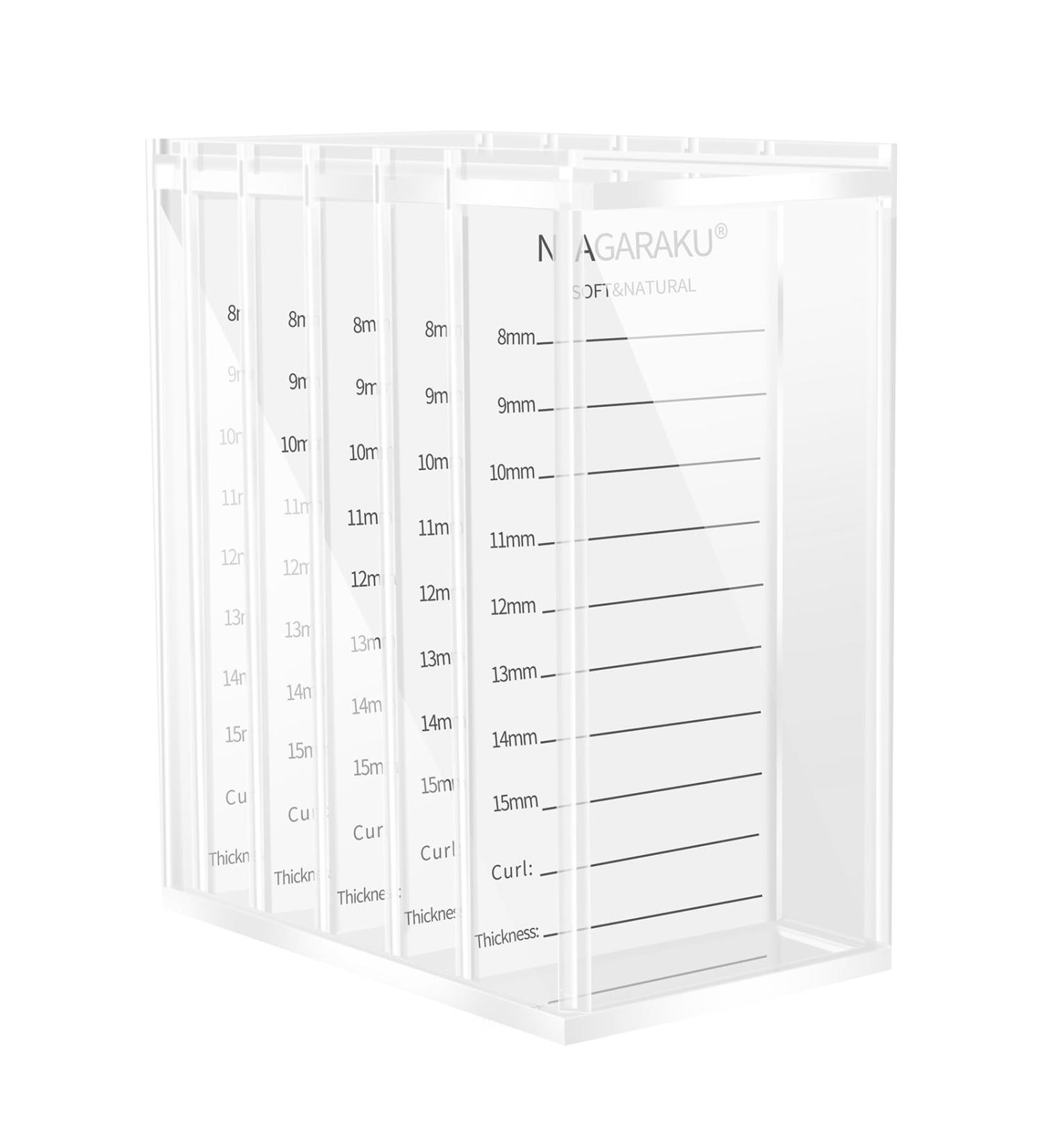 Nagaraku Acrylic 5-Layer Eyelash Extension Storage Box - 250 Tape Strip Makeup Display Holder & Dust Sealer Organizer for False Eyelashes - Transparent Layered Cabinet - Buy Online on GoSupps.com