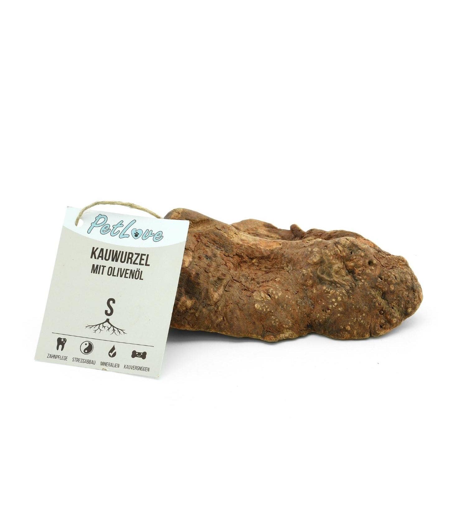 Petlove Natural Chewing Root for Small Dogs - 100% Natural Olive Oil Chewing Bone with Minerals | Size S (151-300g) - Buy Online on GoSupps.com