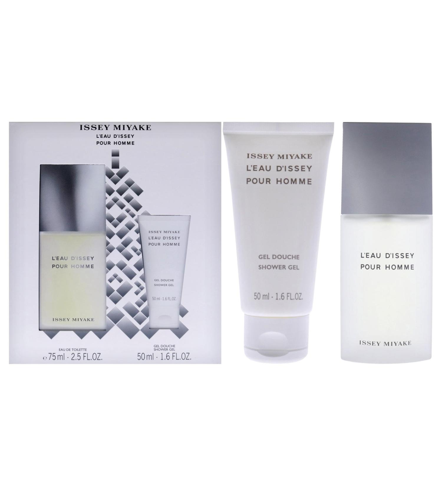 Issey Miyake Leau Dissey 2.5oz EDT Spray 1.6oz Shower Gel Men 2 Pc Gift Set - Buy Online on GoSupps.com