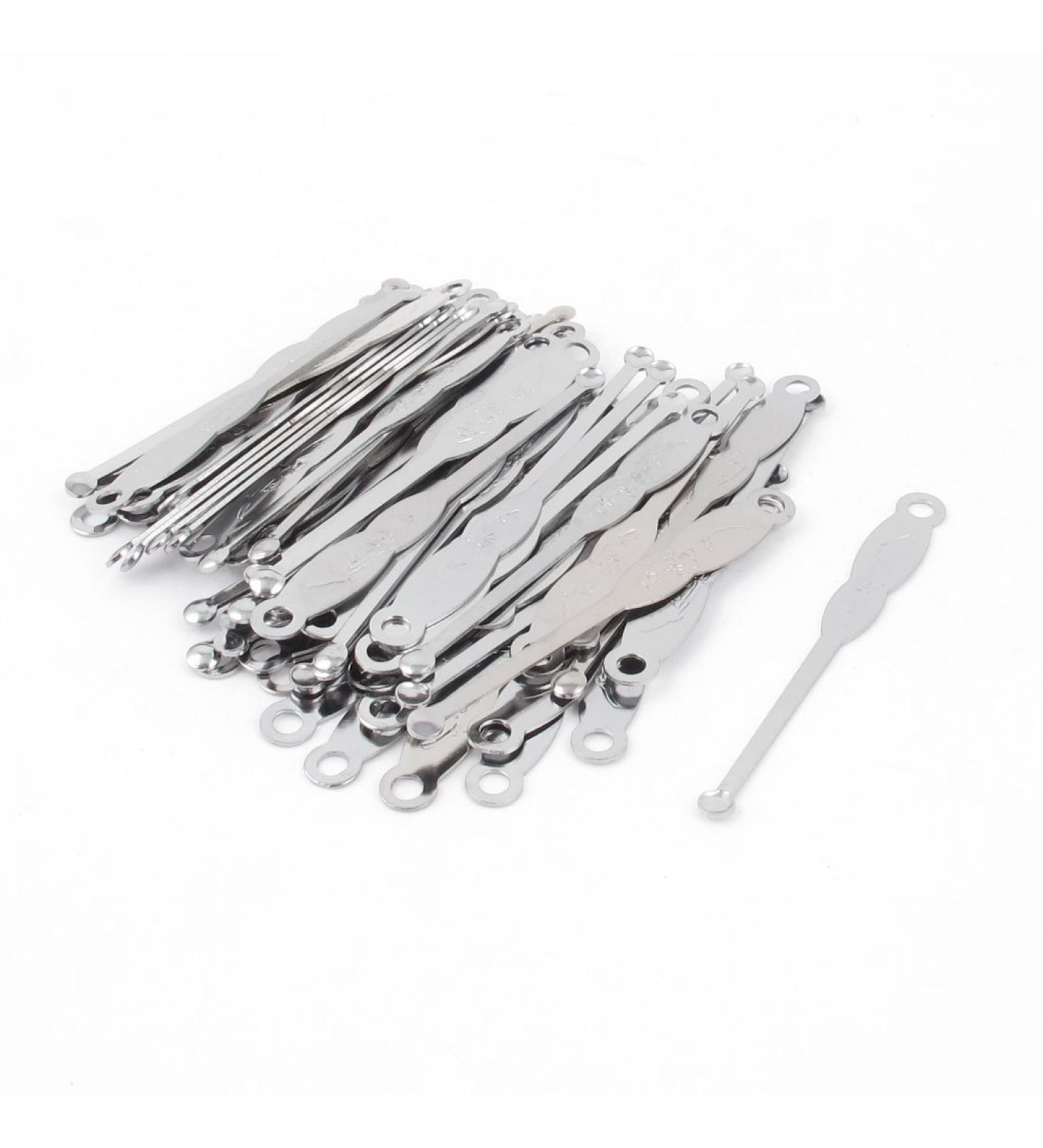 Qtqgoitem Earpick Ear Wax Removal Cleaner Makeup Tool 100pcs Silver Tone (Model: a29 57b 77f 0f6 99f)