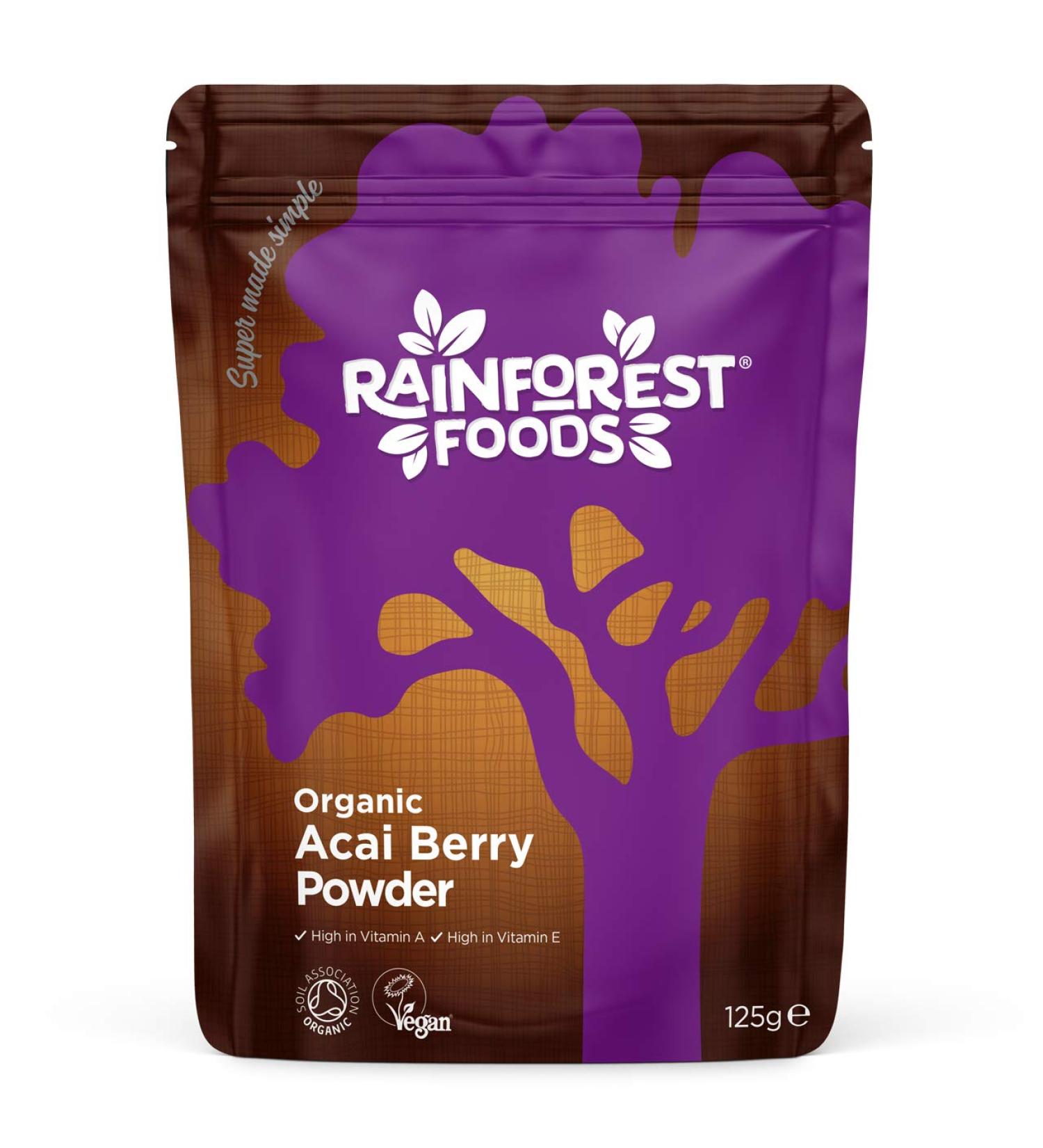 Rainforest Foods Organic Acai Berry Powder 125g - Pack of 1 - Buy Online on GoSupps.com