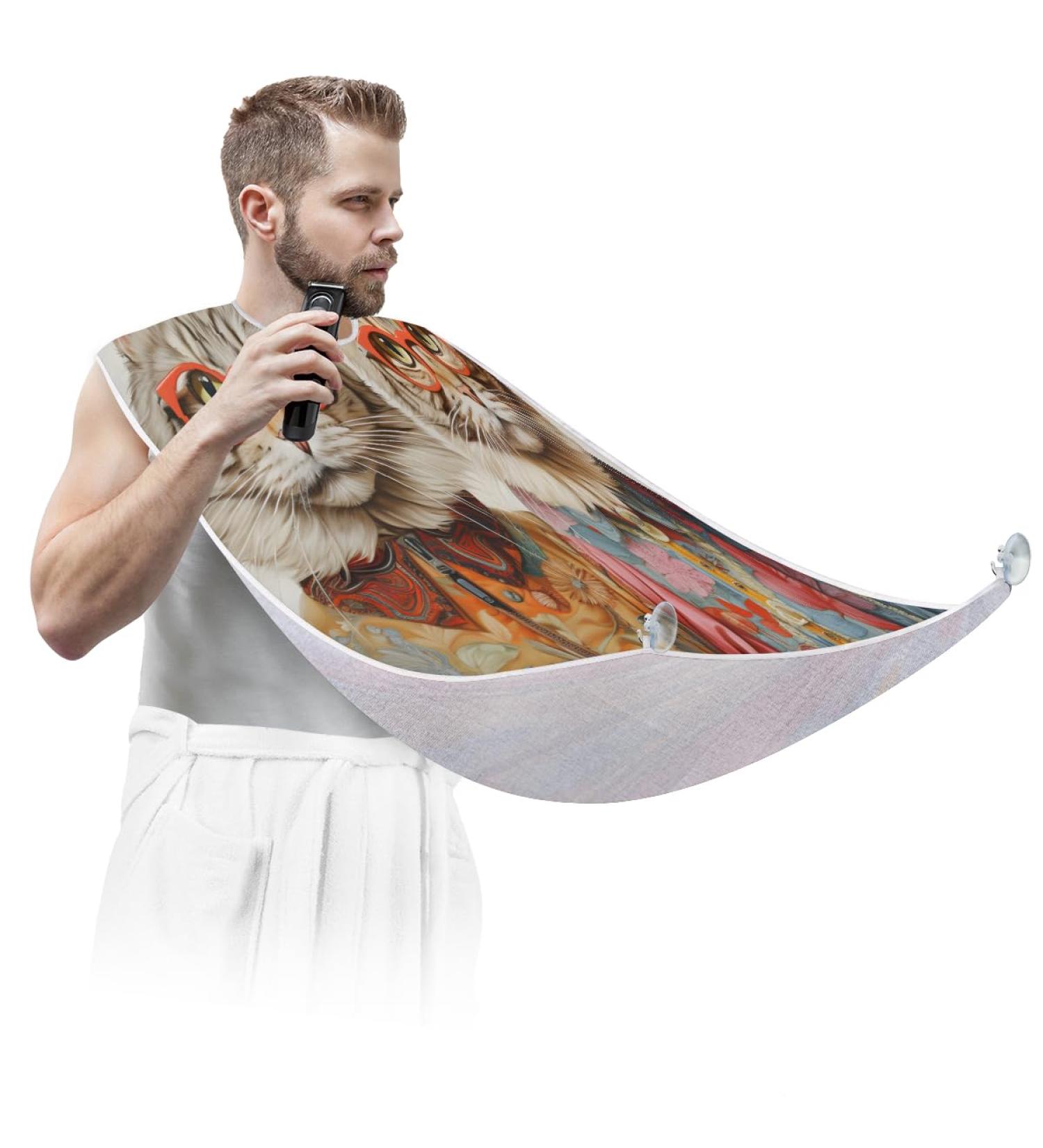 Buy Cats Beard Bib Apron - Beard Hair Catcher for Men | Perfect Father's Day & Christmas Gift - Buy Online on GoSupps.com