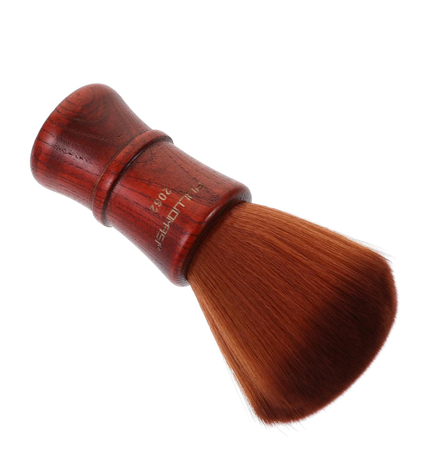 Beavorty shave for men neck brush Hair Removal Brush mens duster Soft Barber Neck Duster for hair Salon Shaving Brush Hair Salon Brush man styling brush clean Bamboo 14*4.5cm Brown - Buy Online on GoSupps.com