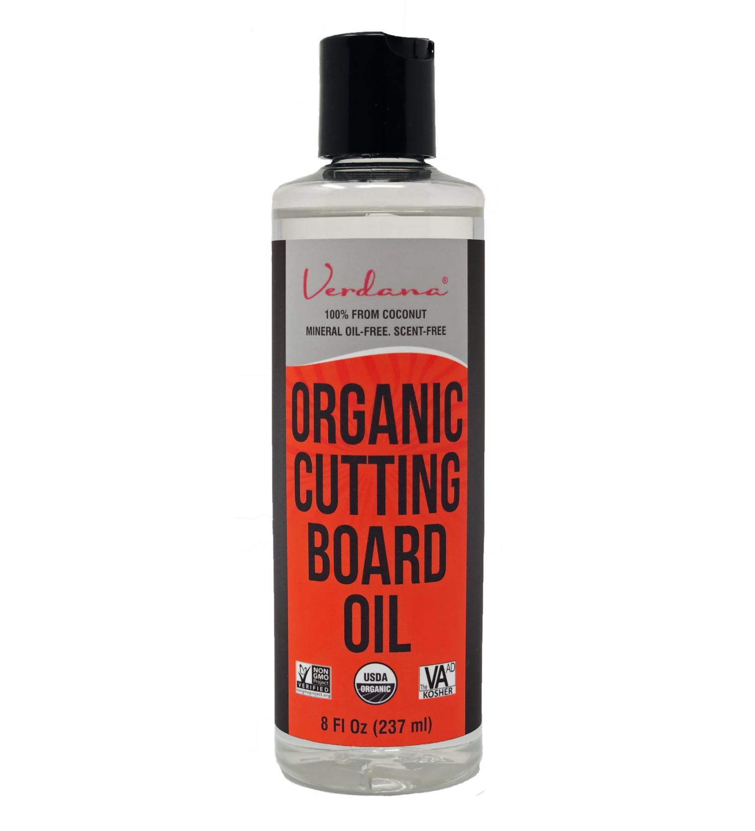 Verdana Organic Cutting Board Oil | Food Grade Non-GMO Vegan | 100% Coconut Derived Butcher Block Conditioner | Safe Mineral Oil-Free | 8 Fl Oz - Buy Online on GoSupps.com