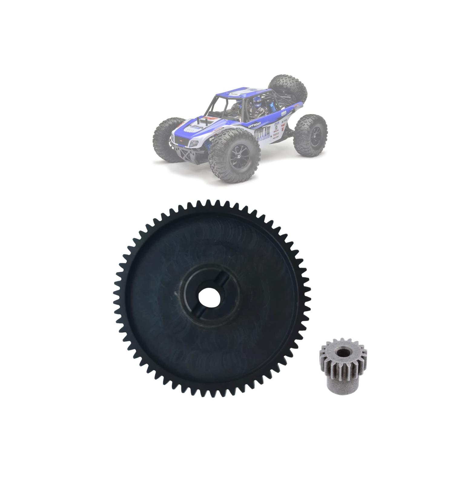 Metal/Steel Spur Gear 62T + FREE 17T Pinion Compatible with Outlaw VRX DT5 Integy Quanum - Buy Online on GoSupps.com