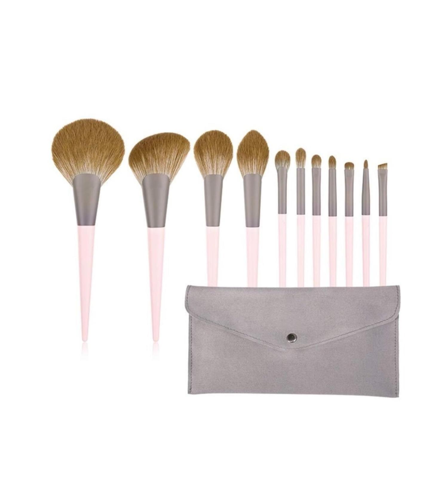 Buy 11-Piece Makeup Brush Set | Soft Lightweight & Portable Professional Tools for Flawless Application - Buy Online on GoSupps.com