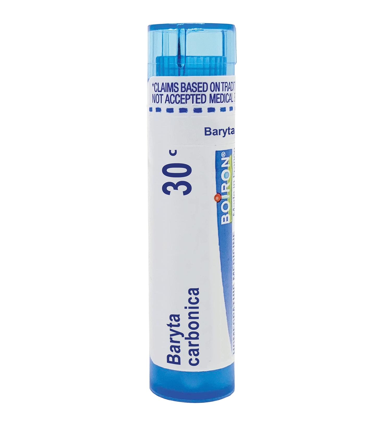 Boiron Baryta Carbonica 30C - Sore Throat Relief for Cold & Wet Weather - 80 Pellets | International Shipping Available - Buy Online on GoSupps.com