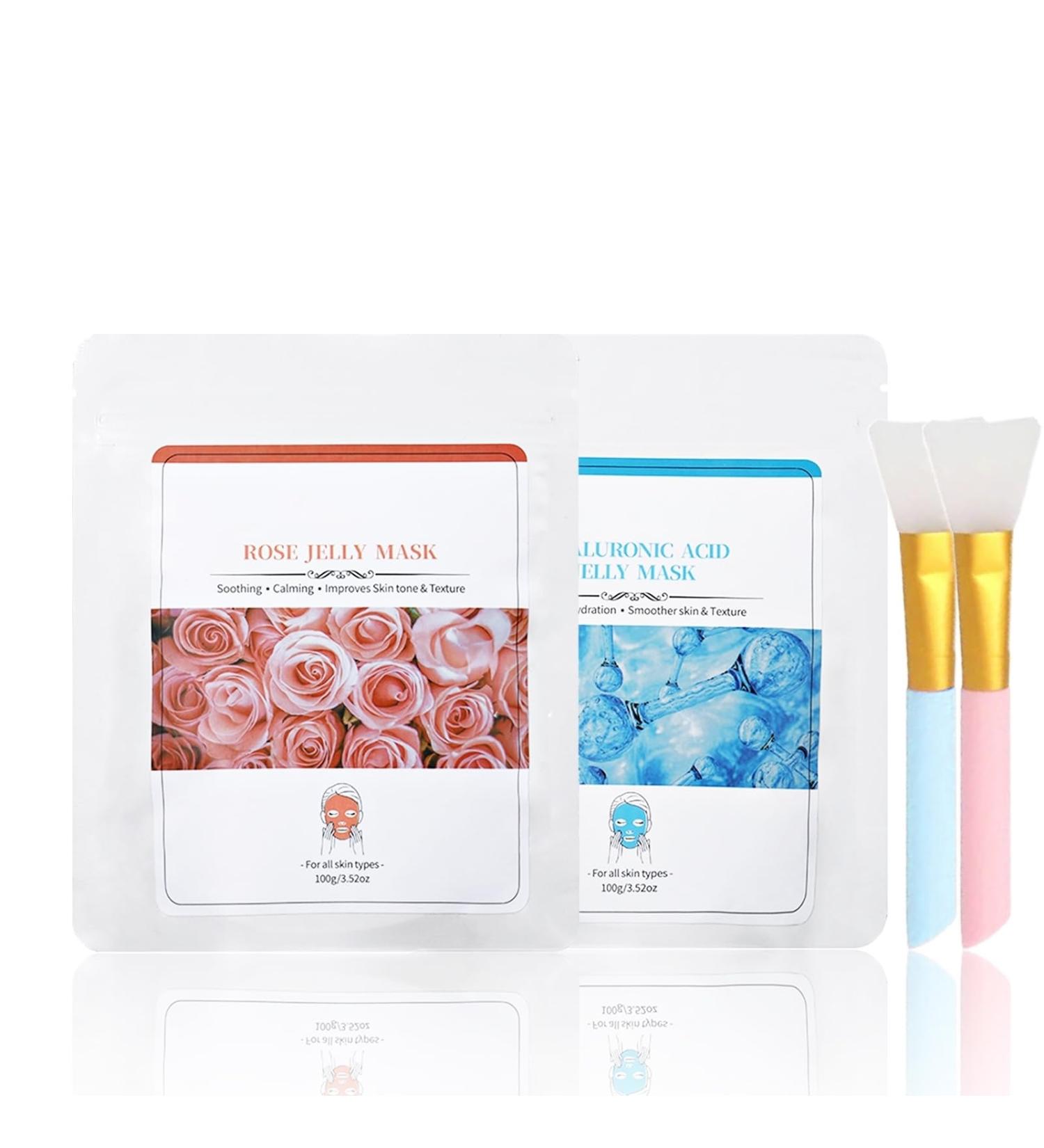 Face Masks Beauty - Rose & Hyaluronic Acid Jelly Mask - Face Masks Beauty for Deep Cleansing Hydrating & Nourishing - Face Care for Reducing Acne & Removing Dark Spots - Peel Off Face Masks - Buy Online on GoSupps.com
