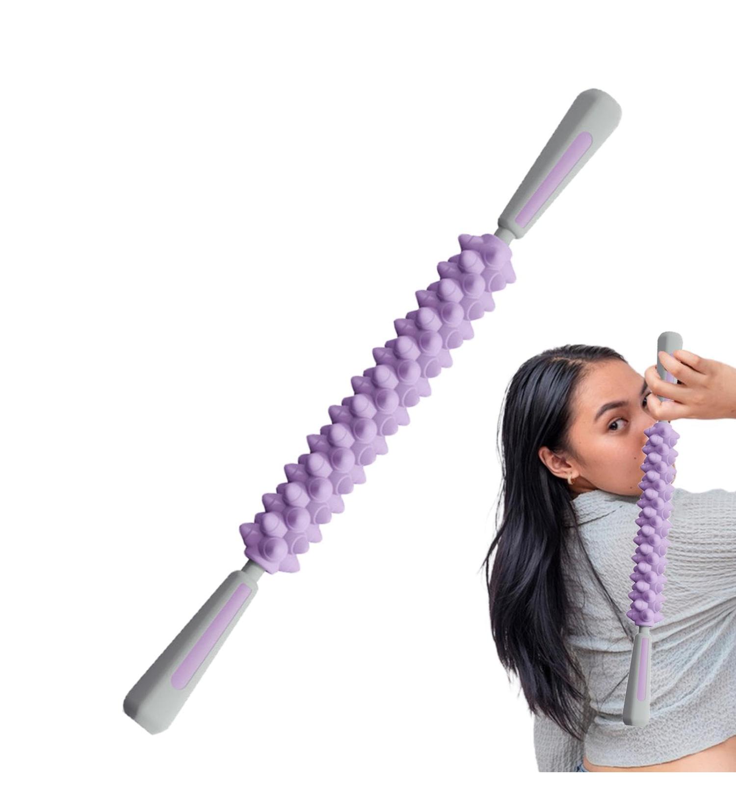 Aizuoni Massage Scooters - Multi-Purpose Muscle Relief Roll Rod for Athletes | Relax Your Body Anywhere - Ideal for Gym Travel and Work (Purple) - Buy Online on GoSupps.com