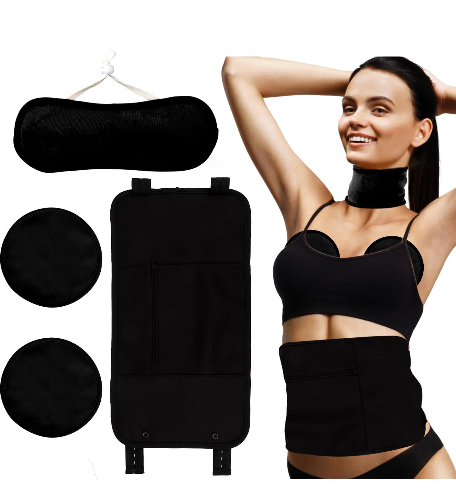 Ultimate Massage Belt & Castor Oil Pack Set | Reusable Leak-Proof TPU Design for Neck Belly & Breast | Comfort & Relief - Buy Online on GoSupps.com