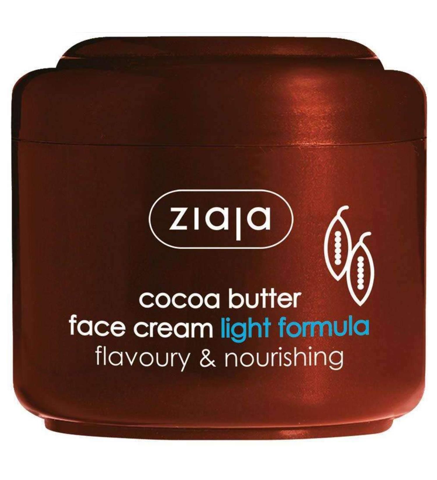 Ziaja Cocoa Butter Light Formula Face Cream - 50 ml Face Cream Light 100 ml (1 pack)