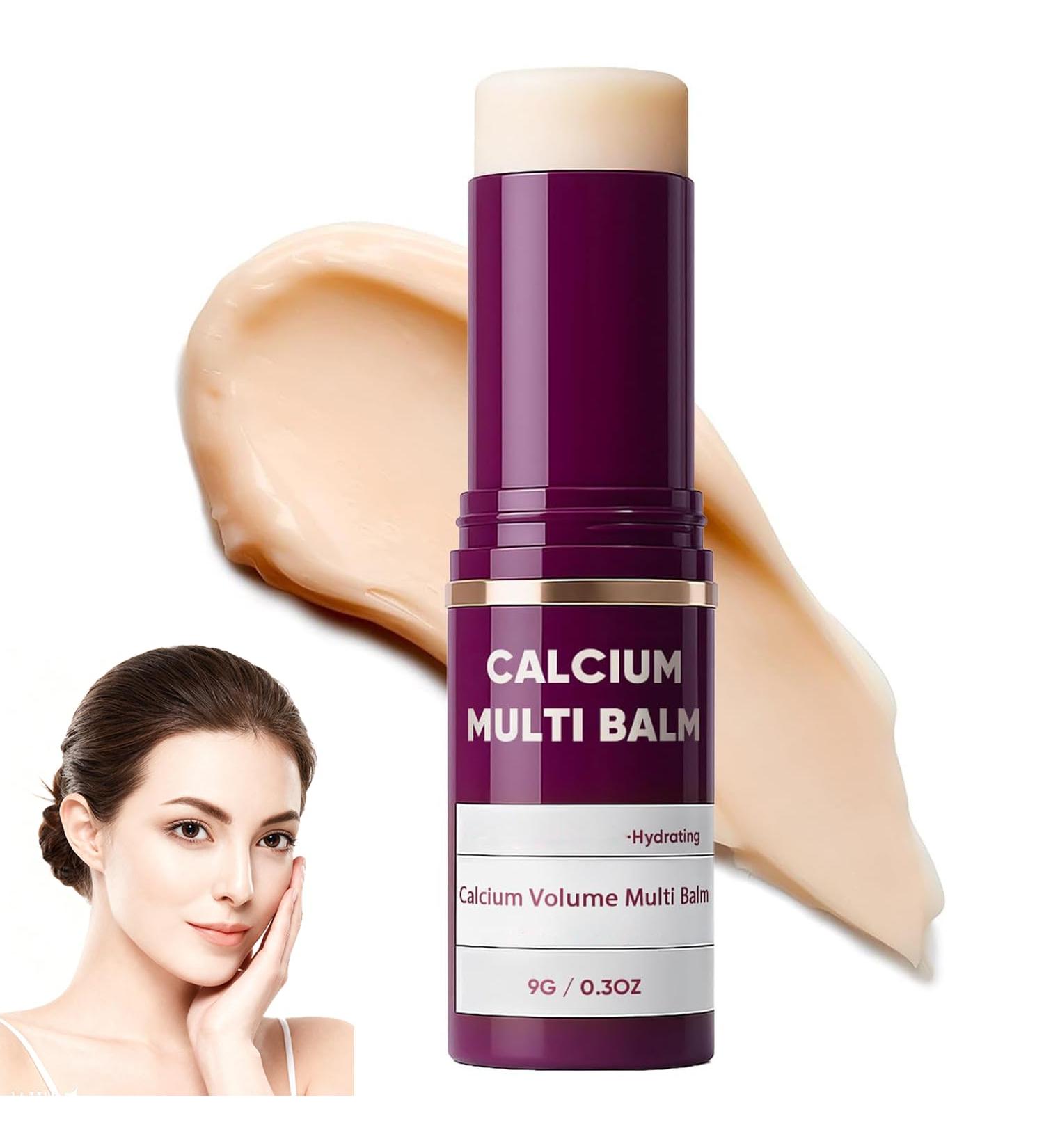 Calcium Multi Balm Stick, Multi Balm Stick, Calcium Volume Multi Balm, Moisturizer Stick, Under Eye Cream for Dark Circles & Wrinkles, Hydrating, Firming Skin, Suitable for Eyes, Neck, Face (1) - Buy Online on GoSupps.com