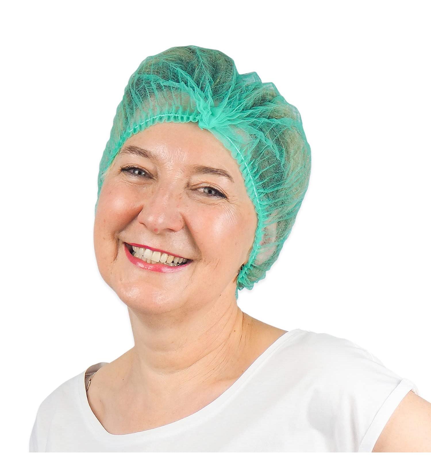 Buy Arnomed Disposable Hair Nets - 100 Pack Green Surgical Caps for Kitchen & Dental Hygiene | Unisex Hair Covers 52cm - Buy Online on GoSupps.com